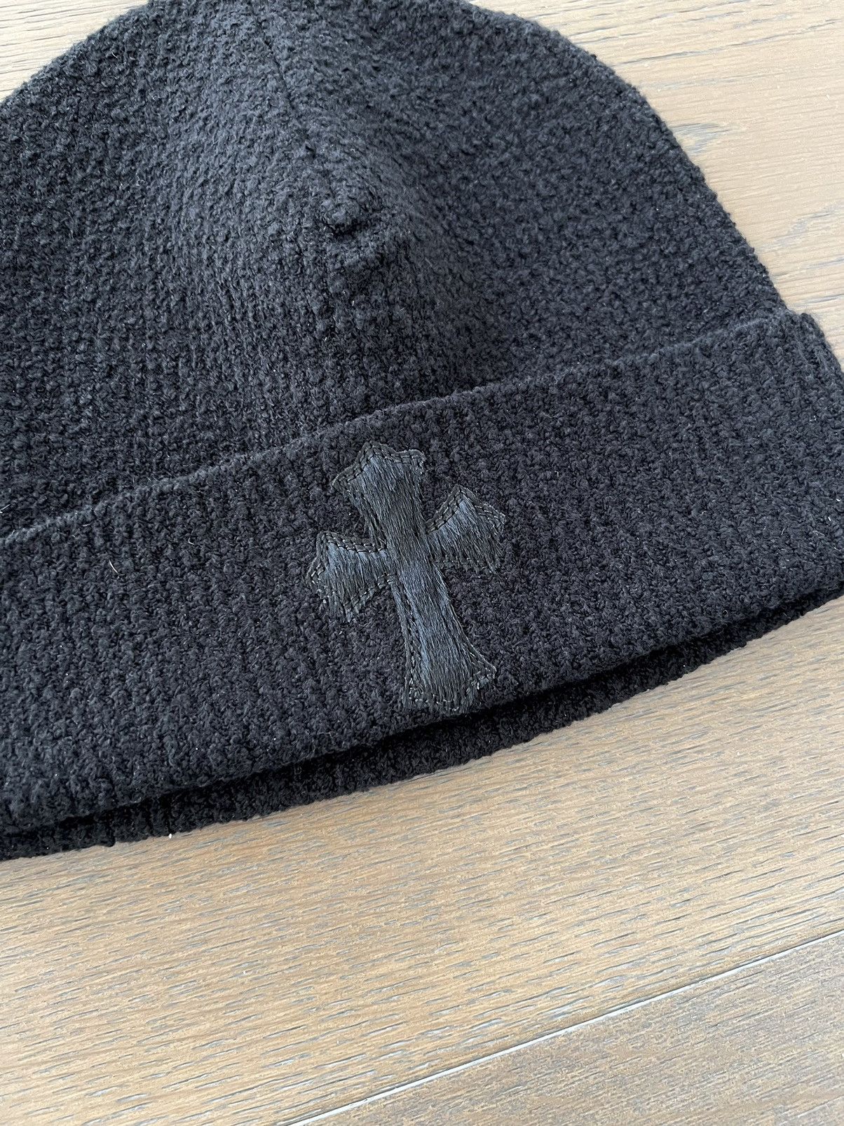 Chrome Hearts Chrome Hearts Pony Hair Cross Patch Beanie Size ONE SIZE - 3 Thumbnail