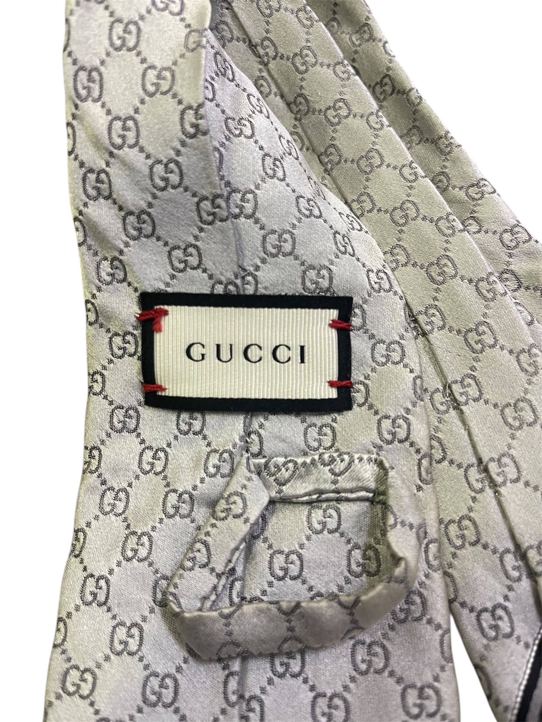 Gucci Gucci Necktie Silk Monogram Size ONE SIZE - 4 Thumbnail