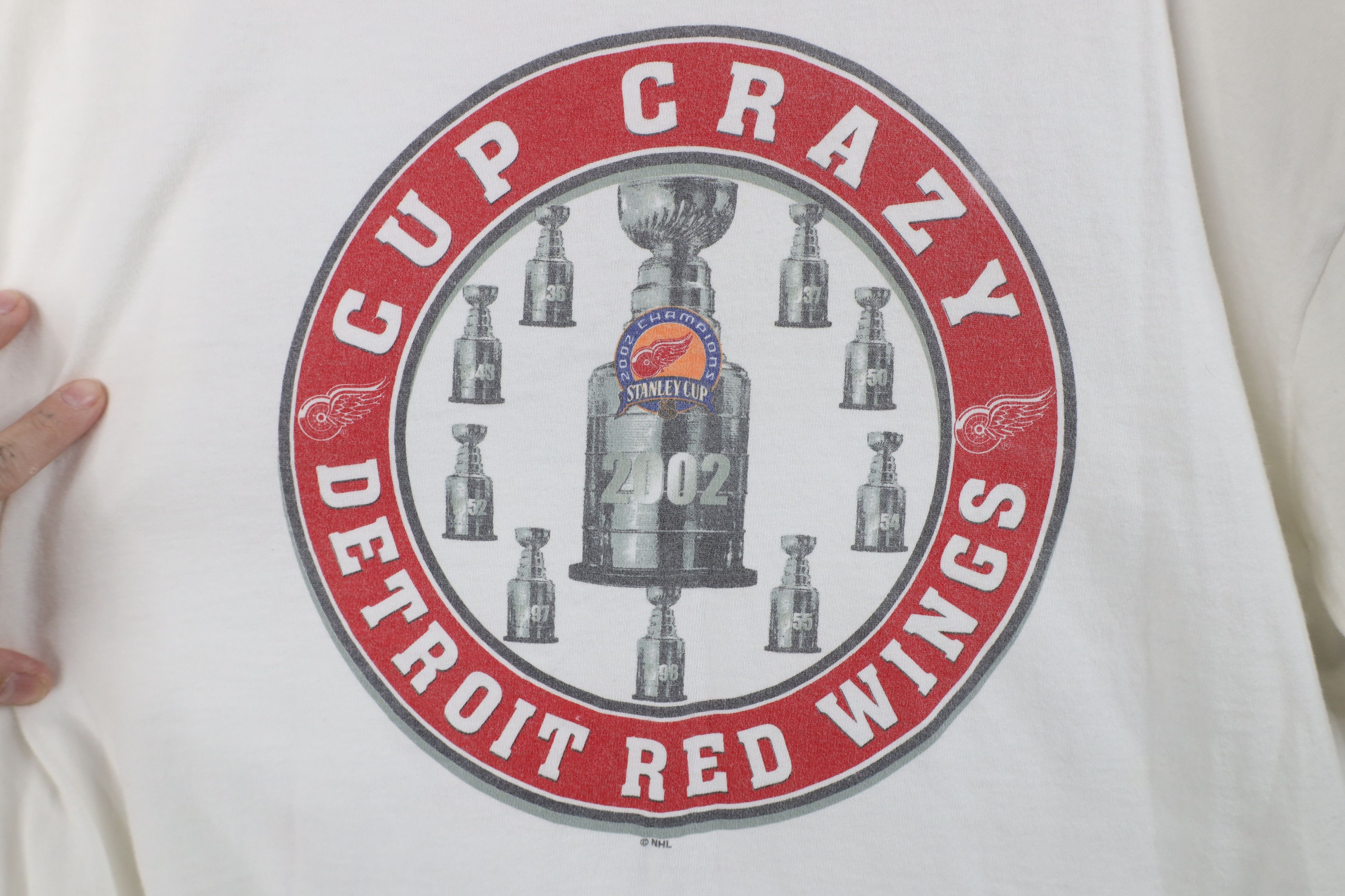 Vintage Vintage Stanley Cup Champs Detroit Red Wings Hockey T-Shirt Size US L / EU 52-54 / 3 - 4 Thumbnail