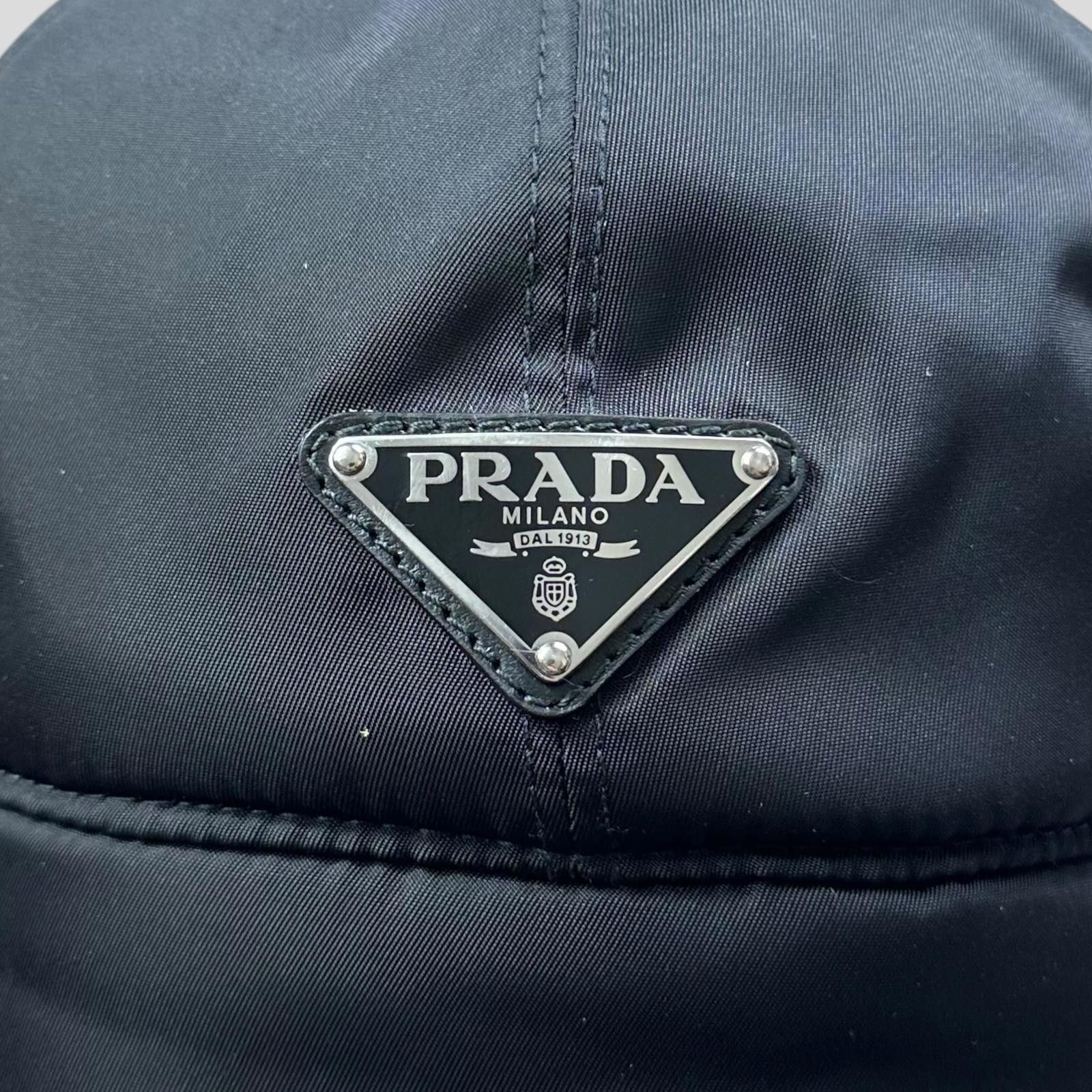 Prada Prada Milano FW19 Mohair Triangle Logo Nylon Trapper Hat S/M Size ONE SIZE - 4 Thumbnail