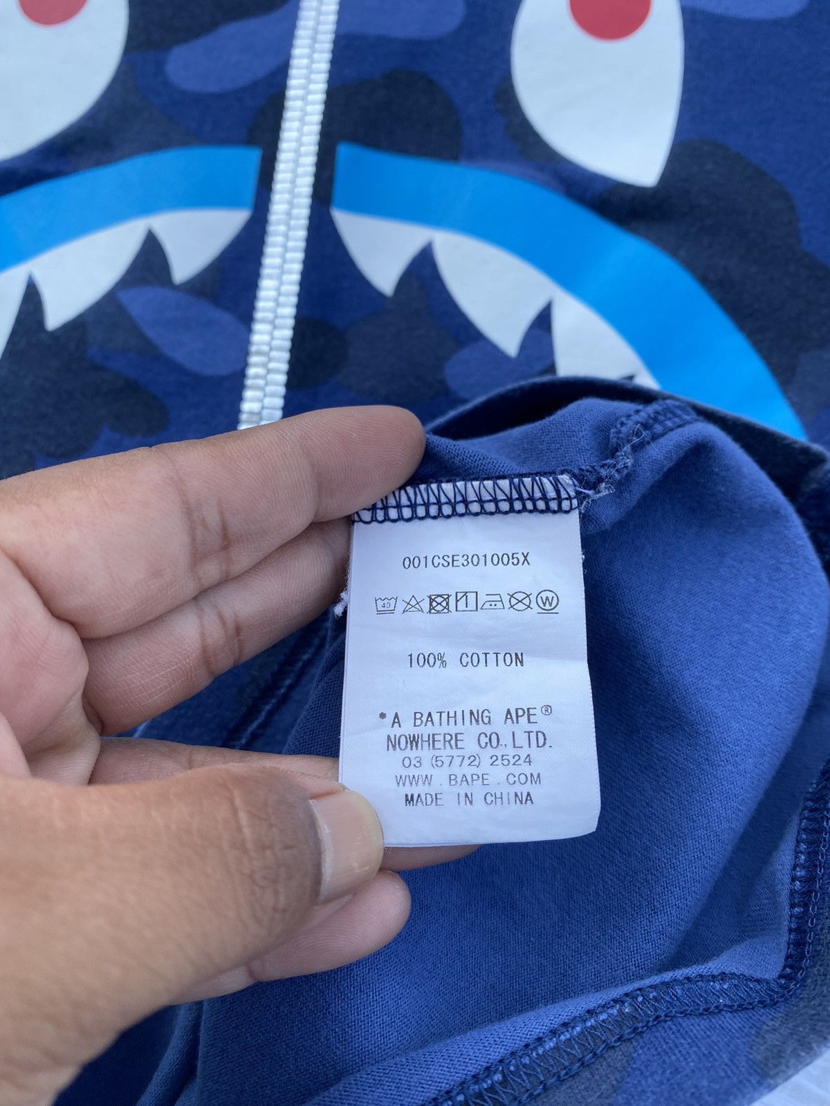 Bape Rare BAPE Shark Camo Blue Tshirt Size US M / EU 48-50 / 2 - 9 Thumbnail