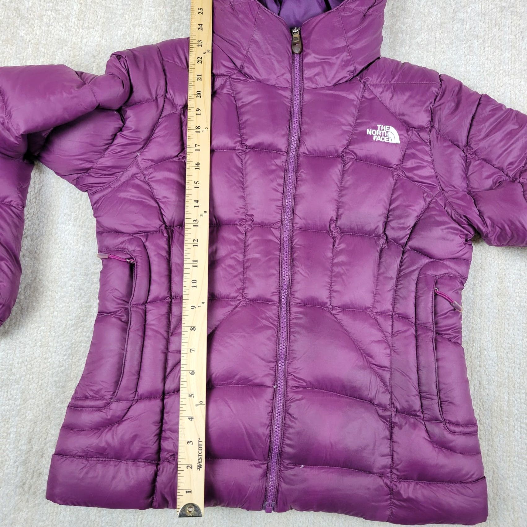 The North Face The North Face Down Puffer Jacket Women M Purple Full Zip Hooded Quilted Snow Jacket Size M / US 6-8 / IT 42-44 - 6 Thumbnail