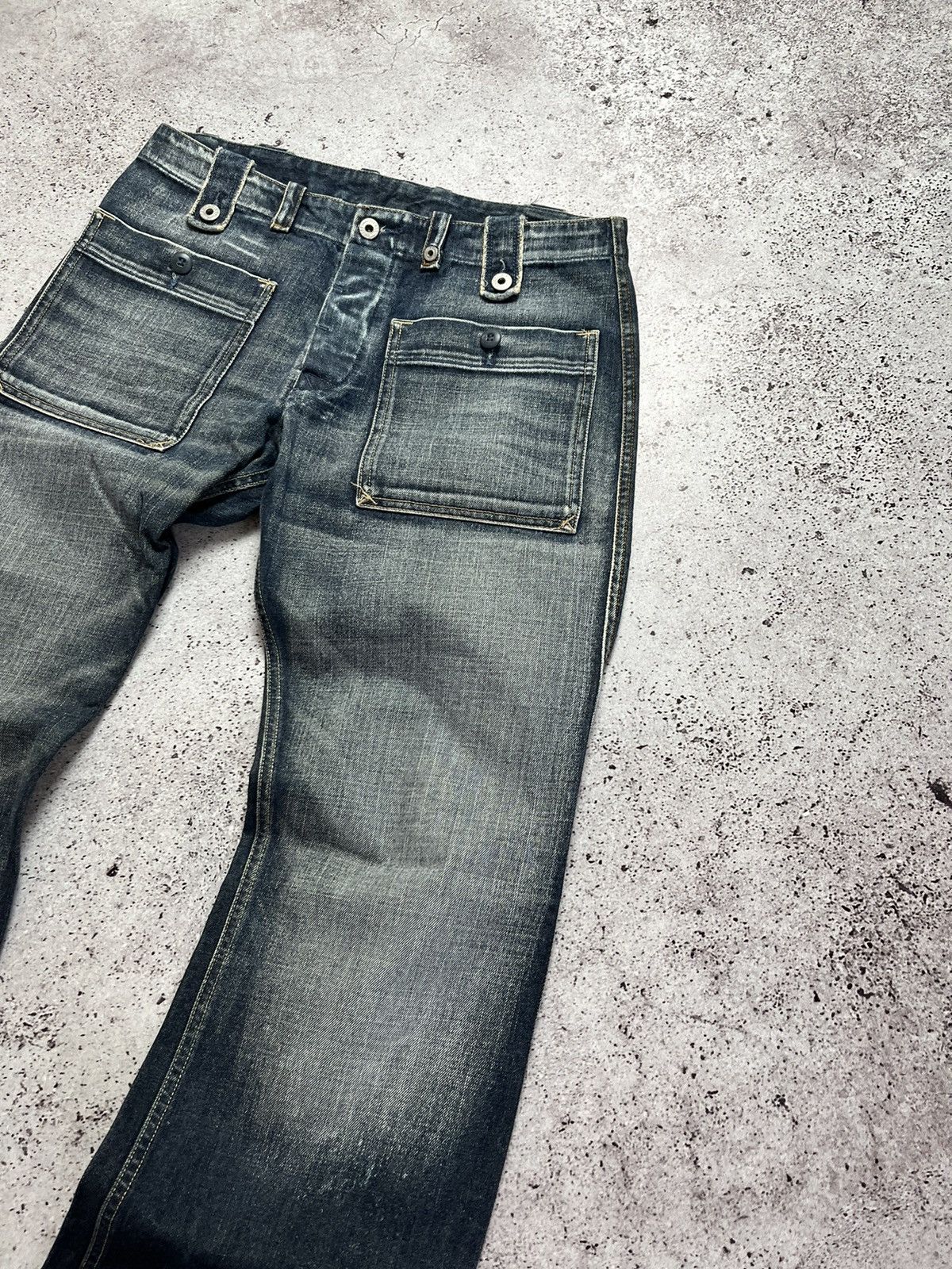 Diesel × Vintage 🫀Vintage Diesel Jeans Big Logo JNCO Style Size US 32 / EU 48 - 2 Thumbnail