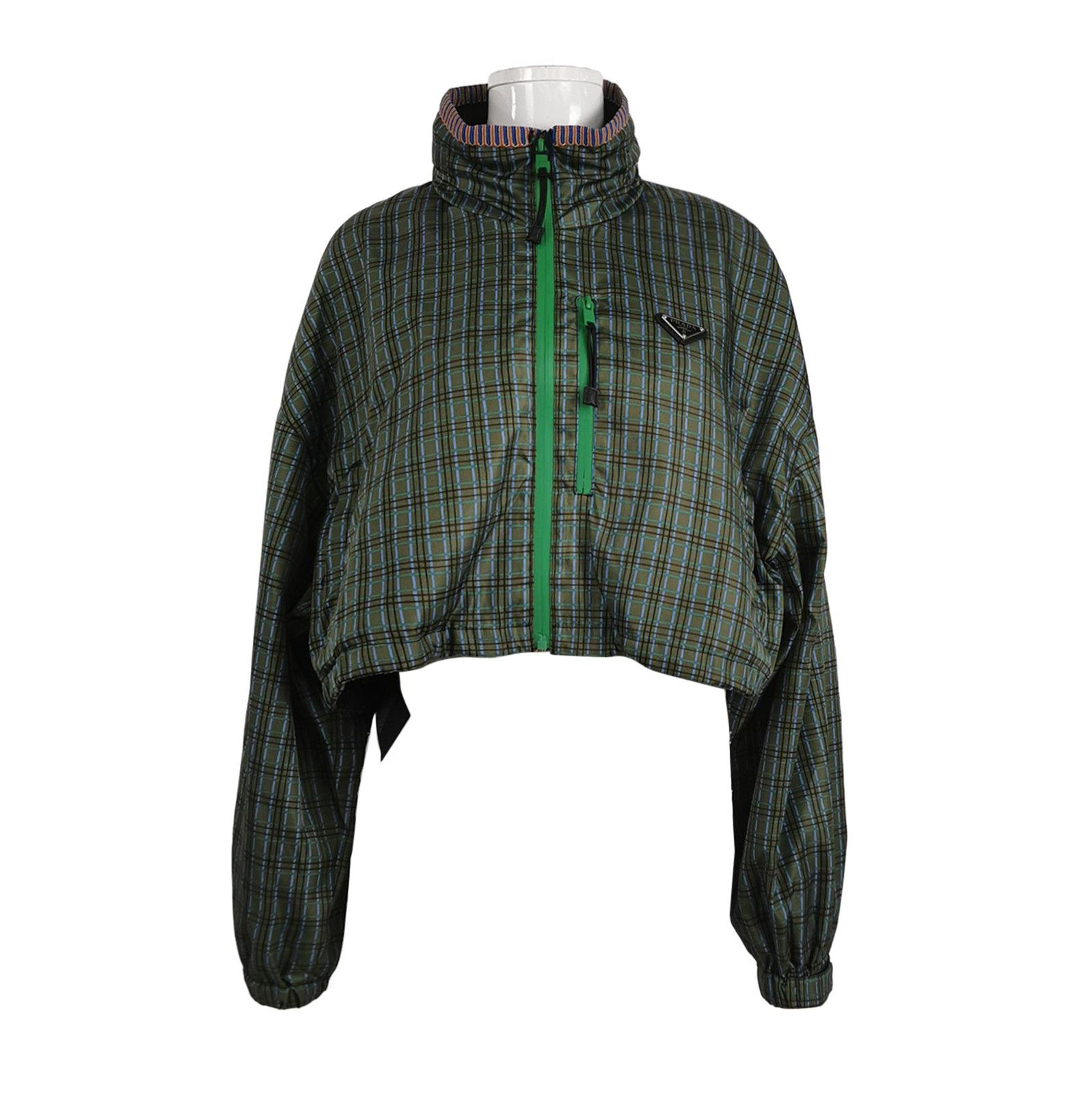 Prada Prada Colorful Check Cropped Jacket 0079 Size US M / EU 48-50 / 2 - 1 Thumbnail