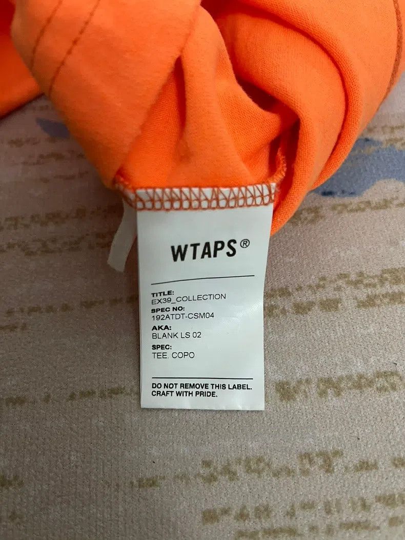 Wtaps Wtaps Fluorescent Orange Long Sleeve Size US S / EU 44-46 / 1 - 8 Thumbnail