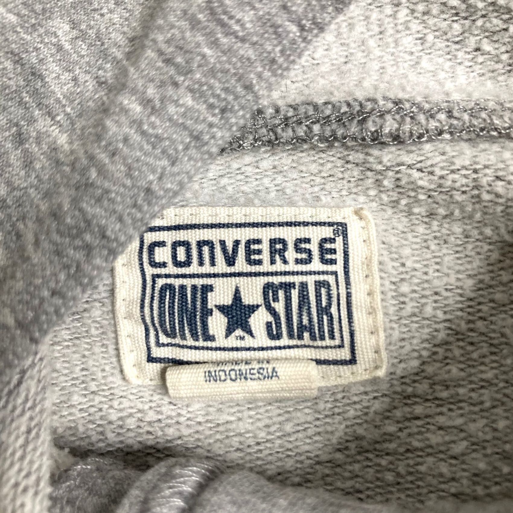 Converse Converse One Star Hoodie Womens XL Gray 4 Button Pullover Knit Raglan Sleeve Hooded Activewear Men/Women Size XL / US 12-14 / IT 48-50 - 4 Thumbnail