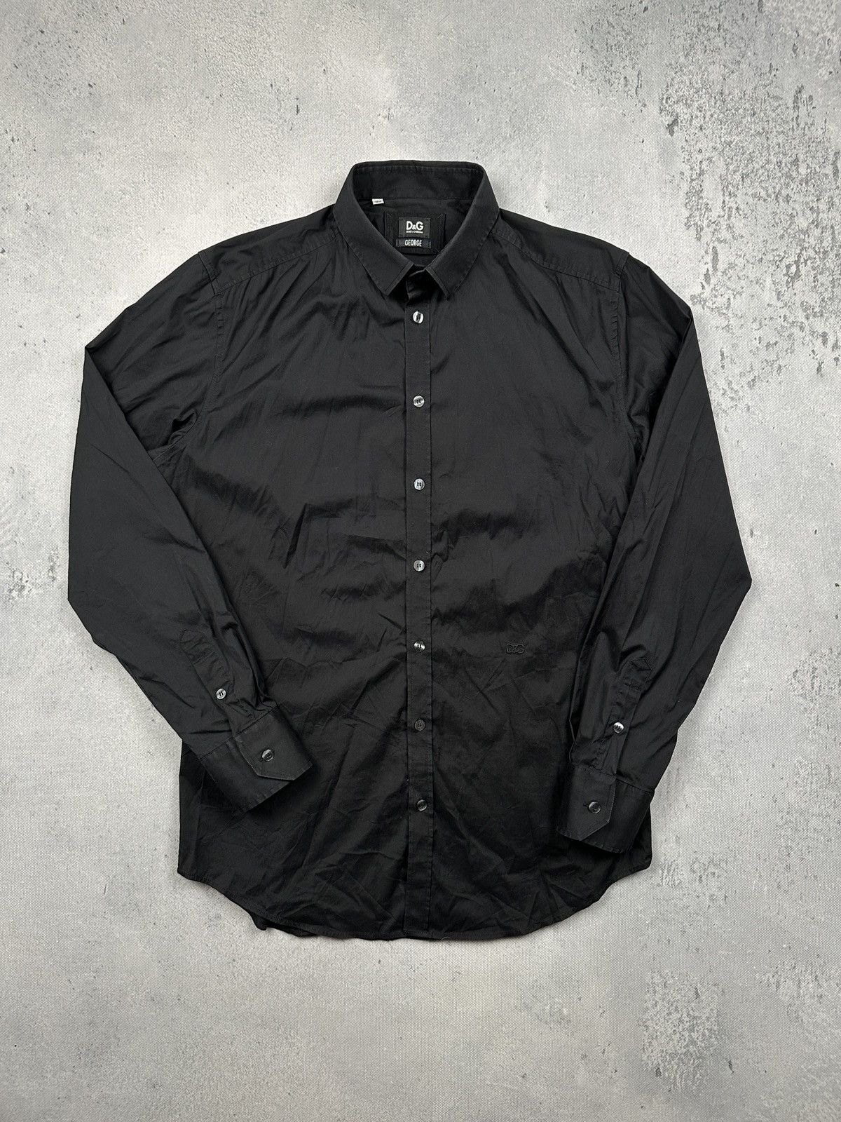 Dolce & Gabbana Dolce And Gabbana D&G George Black Button Up Shirt Slim Fit Size US L / EU 52-54 / 3 - 1 Thumbnail