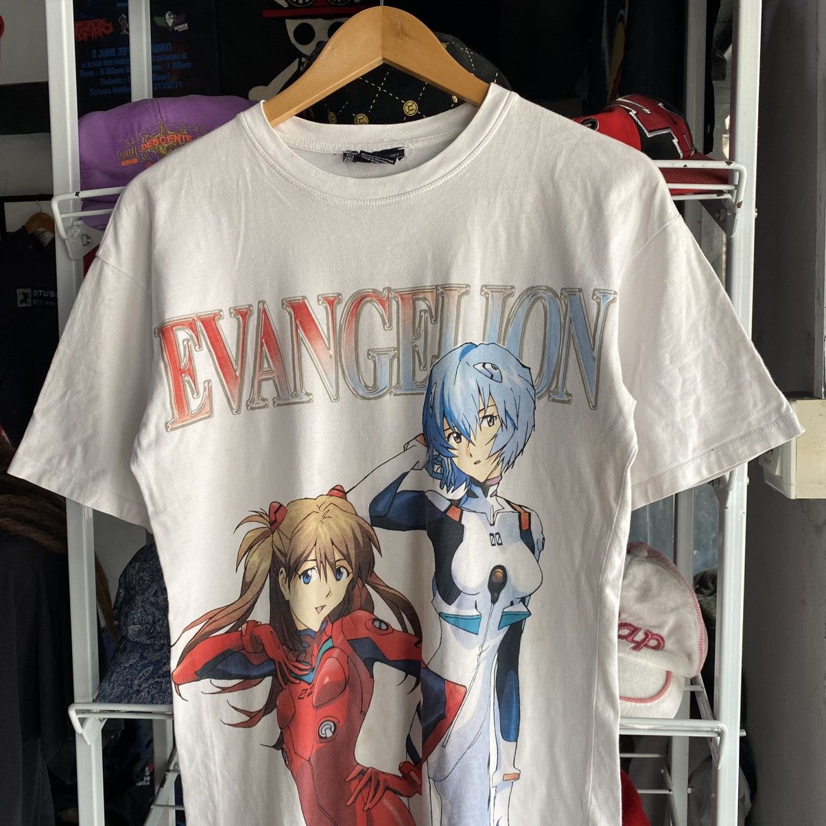 Anime Bershka x Evangelion vintage design white tee rare Size US M / EU 48-50 / 2 - 3 Thumbnail