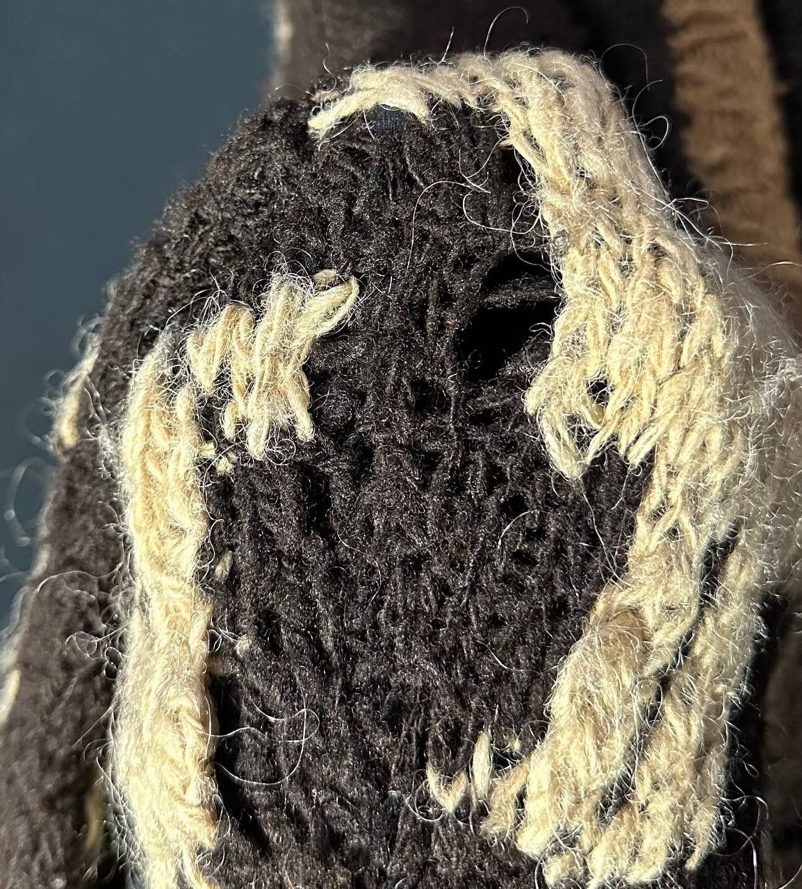 Vintage Vintage HandKnit Wool Sweater heavy winter jumper camel Size L / US 10 / IT 46 - 3 Thumbnail