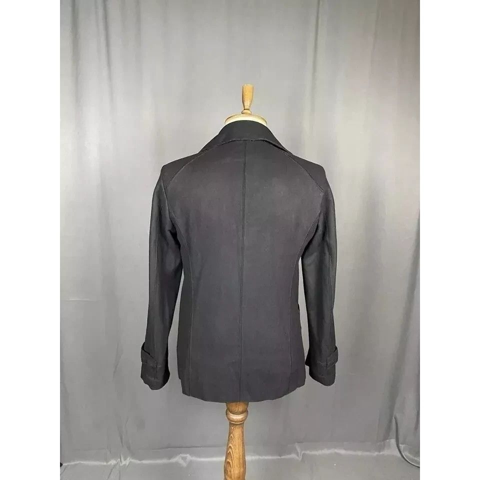 Ermenegildo Zegna MINT! ZZegna Men's Black Wool Double Breasted Pea Coat Size Size US S / EU 44-46 / 1 - 7 Thumbnail