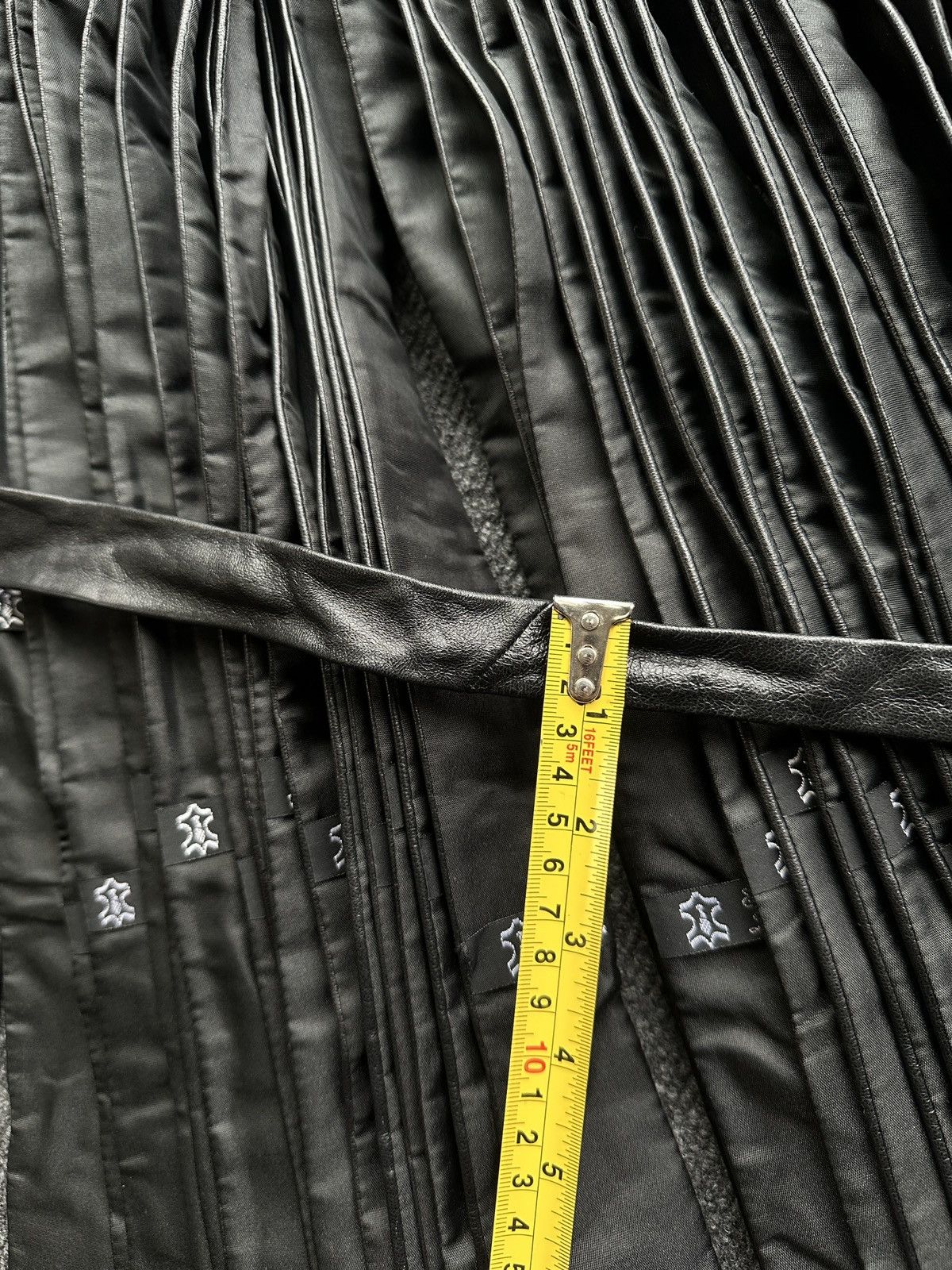 Other 🚨 LEATHER BLACK ITALY TIE LUXURY VNTG RARE OLD MONEY Size ONE SIZE - 21 Thumbnail