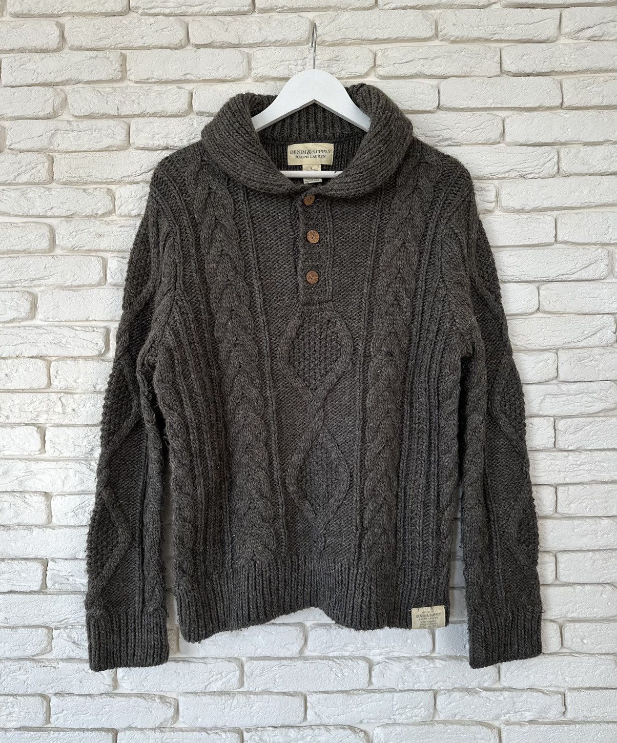 Denim & Supply Ralph Lauren Denim & Supply Ralph Lauren Wool Cable Knit Sweater Jumper M Size US M / EU 48-50 / 2 - 1 Thumbnail