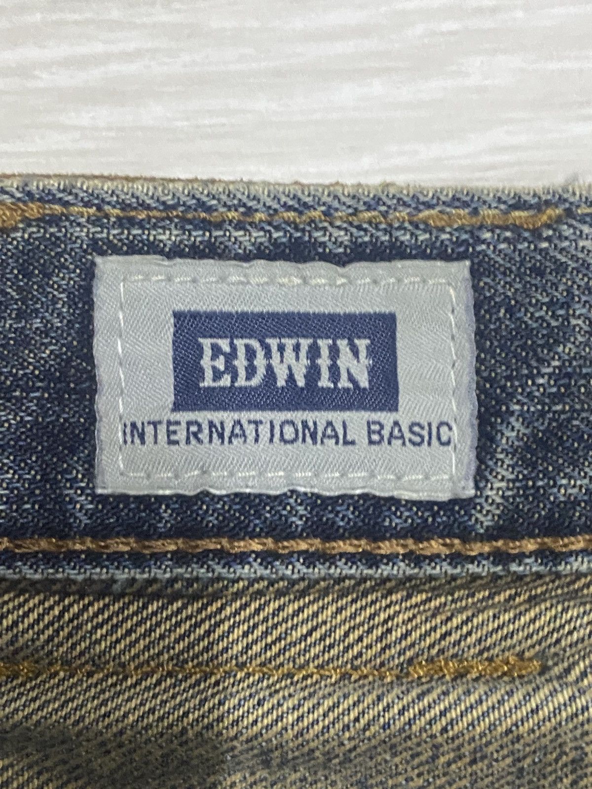 Japanese Brand Vintage Edwin International Basic Mud Wash Distressed Jeans Size US 31 - 18 Thumbnail