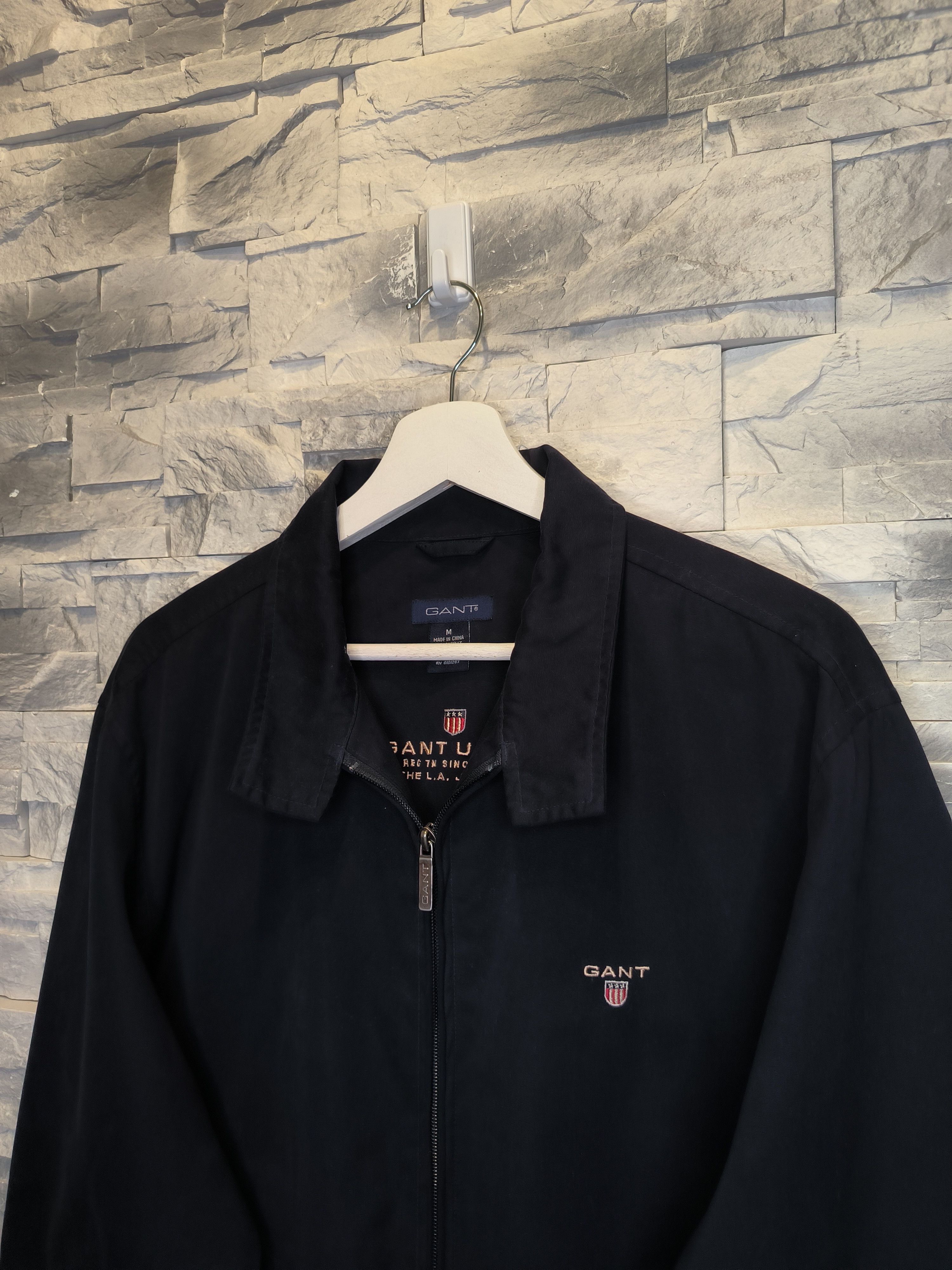 Gant Vintage Gang USA Navy Bomber Jacket Size US M / EU 48-50 / 2 - 2 Thumbnail