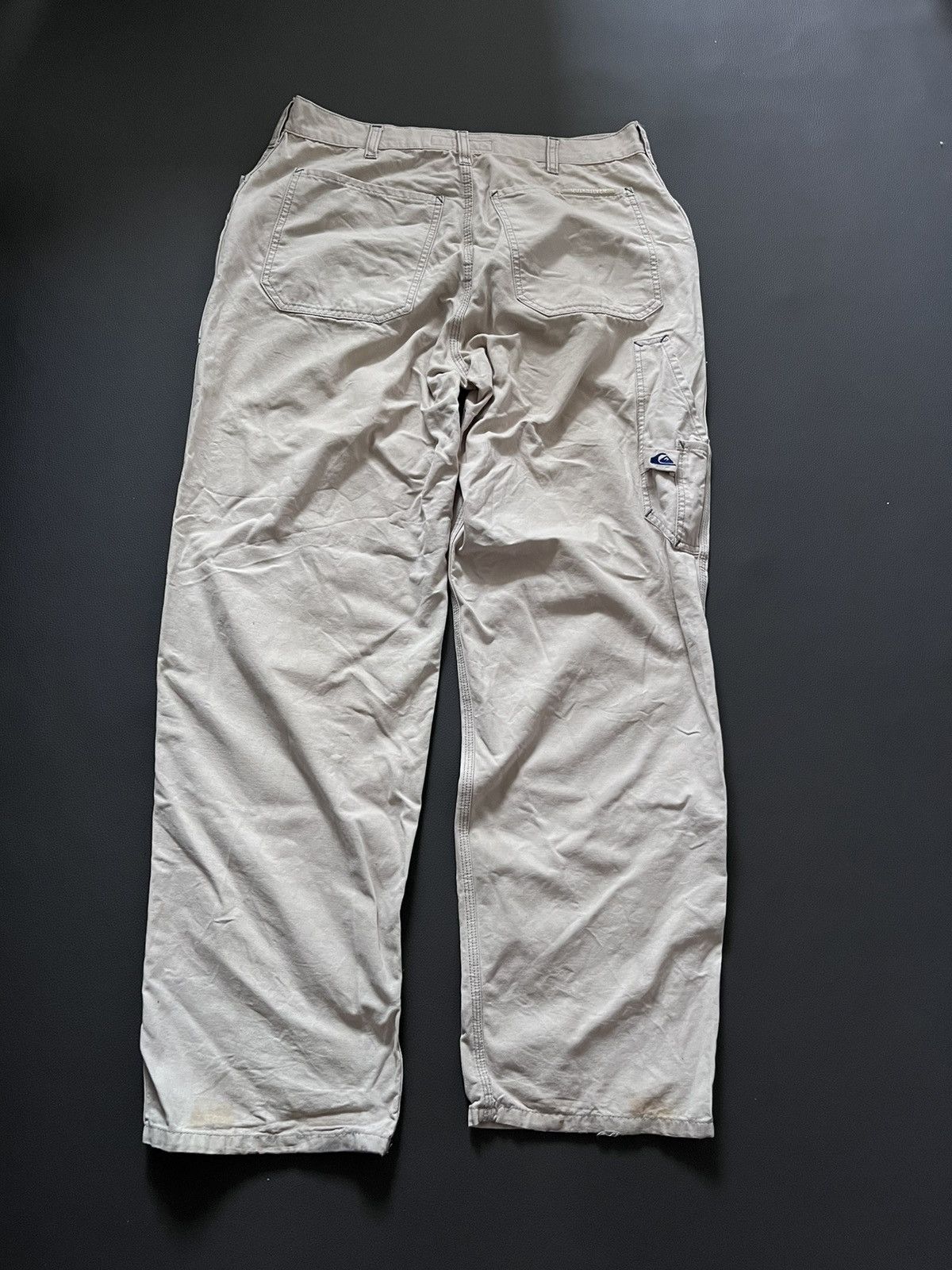 Japanese Brand × Quiksilver Vintage Quiksilver Pants Mens Cargo Cotton Cream Y2K Size US 37 - 2 Thumbnail