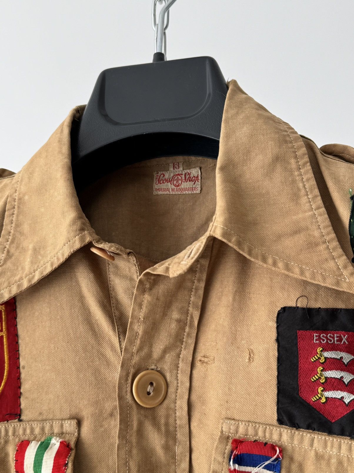 Vintage Original 1940s British Boy Scouts Patches Shirt Size US S / EU 44-46 / 1 - 2 Thumbnail
