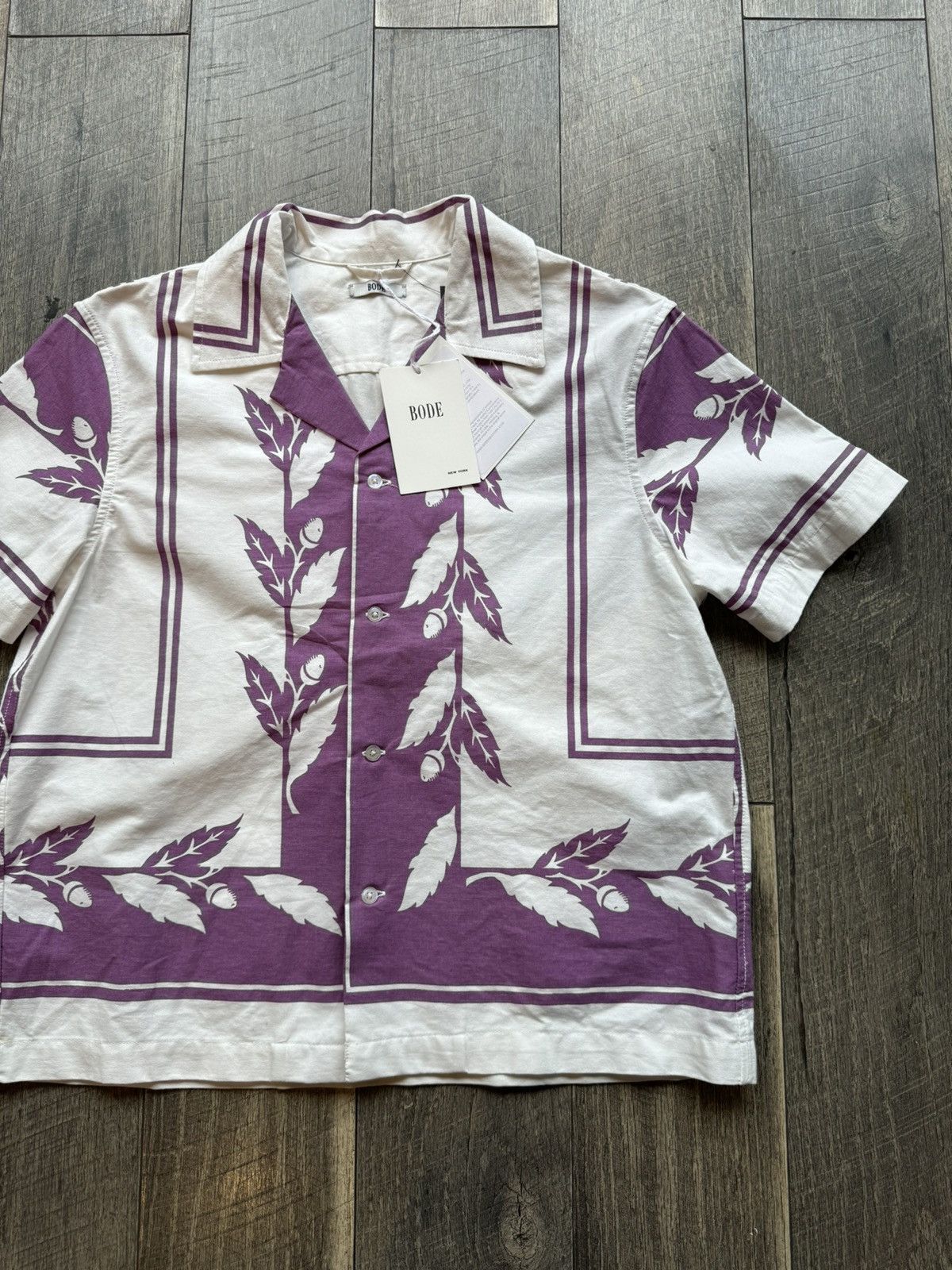 Bode Bode Inverse Acorn SS Button Up Shirt FW22 New - M/L Size US L / EU 52-54 / 3 - 2 Thumbnail
