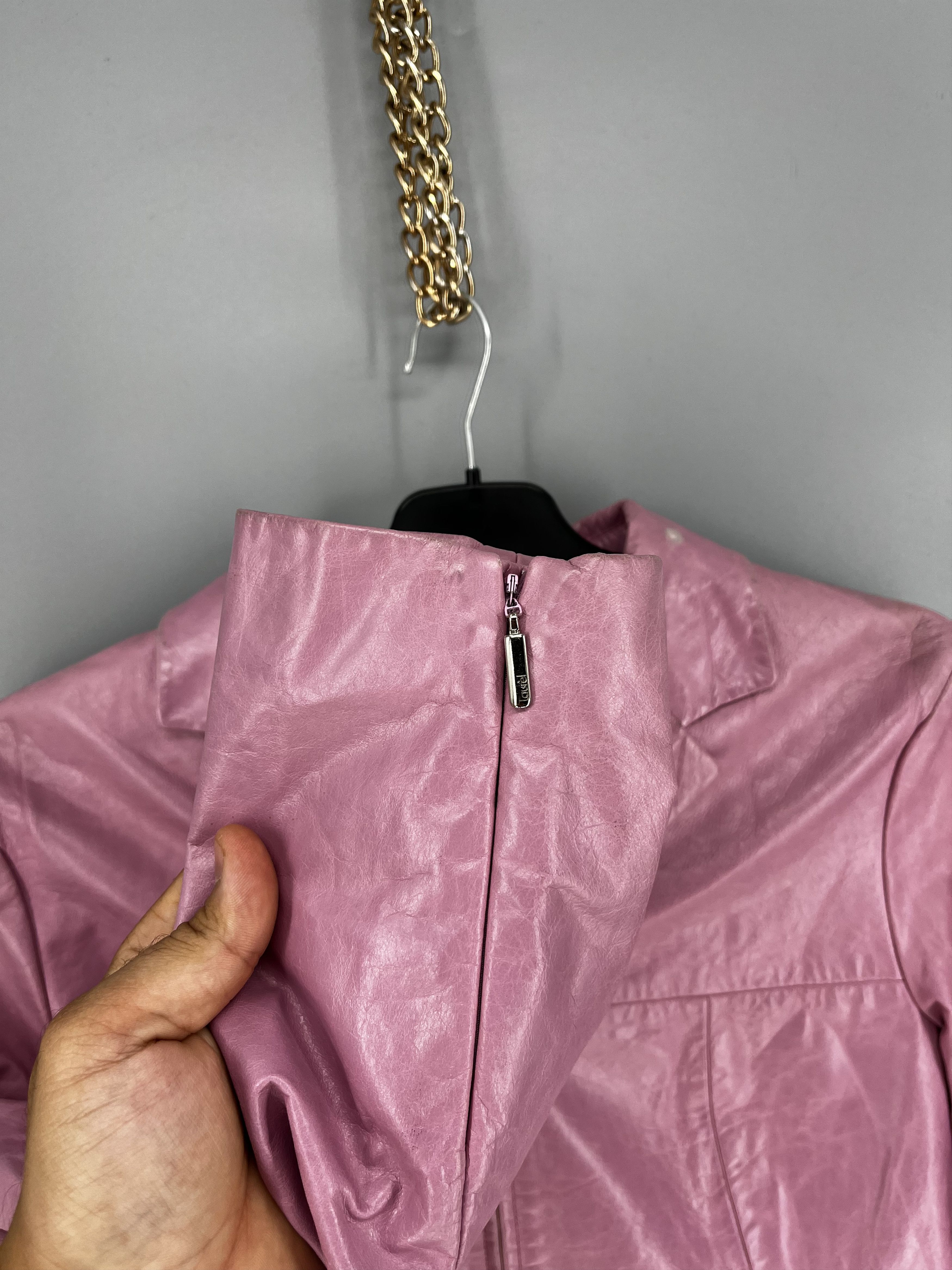 Laurel Leather biker jacket Laurel Pink size 38FR in Leather Size S / US 4 / IT 40 - 12 Thumbnail