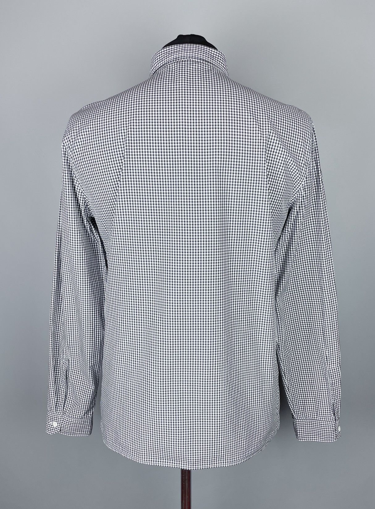 Prada Men’s PRADA White Tab Gingham Check Long Sleeve Shirt Size M Size US M / EU 48-50 / 2 - 7 Thumbnail