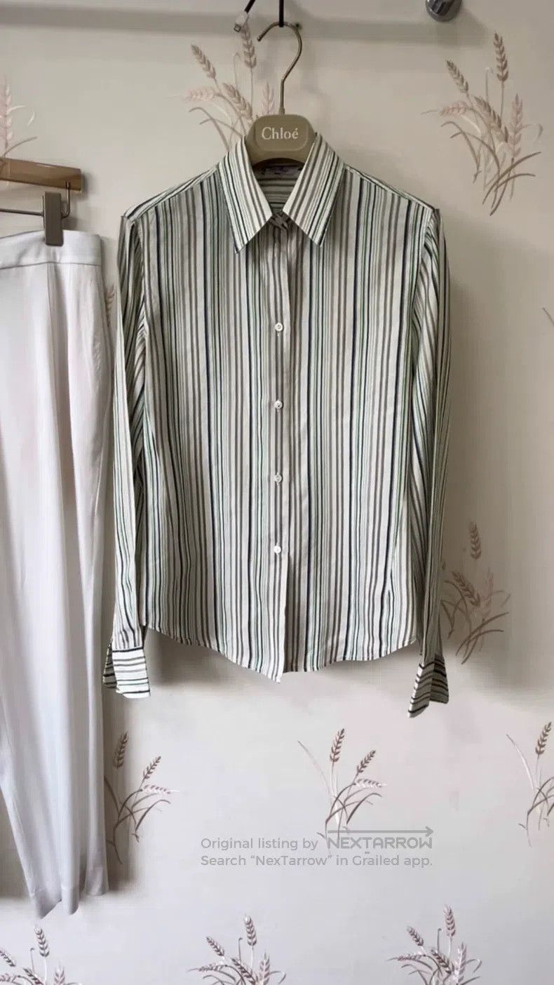 Loro Piana LORO PIANA Striped silk top Size XS / US 0-2 / IT 36-38 - 1 Thumbnail