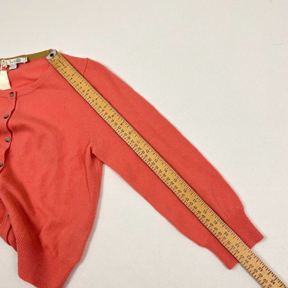 Boden Boden Cardigan Women US 8 Pink Cropped Crewneck Cashmere 3/4 Sleeve Casual Workwear Size M / US 6-8 / IT 42-44 - 5 Thumbnail