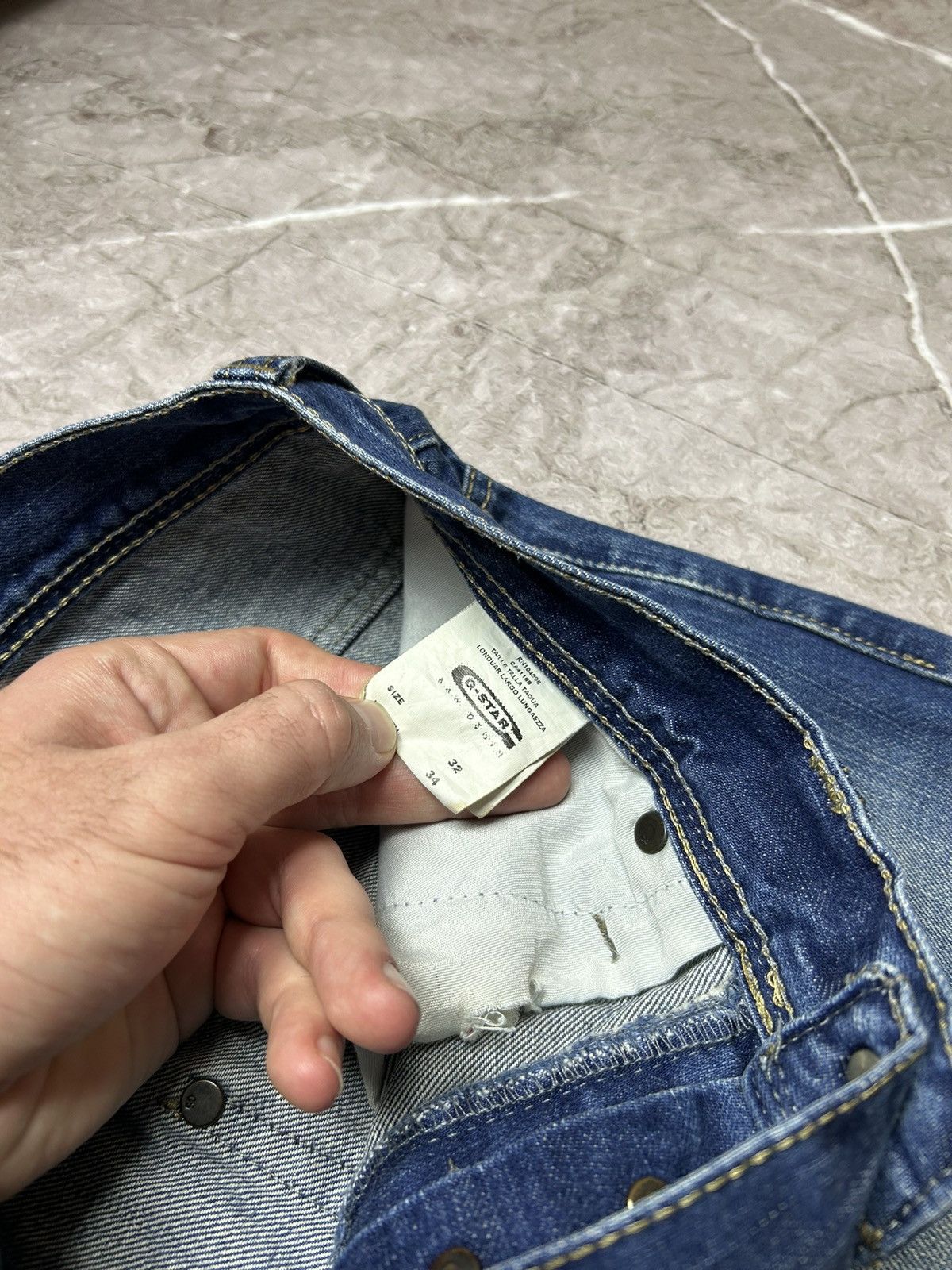 Designer × G-Star × Vintage G-STAR Jeans Raw Vintage Blue Size US 32 / EU 48 - 9 Thumbnail