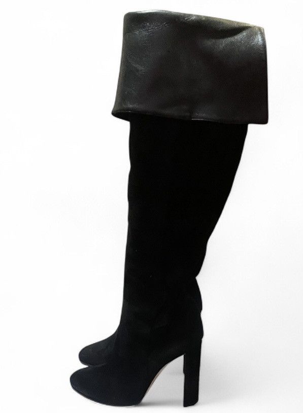 Dior Dior Pleats Knee High/Thigh High Suede Boots Size US 7 / IT 37 - 5 Thumbnail