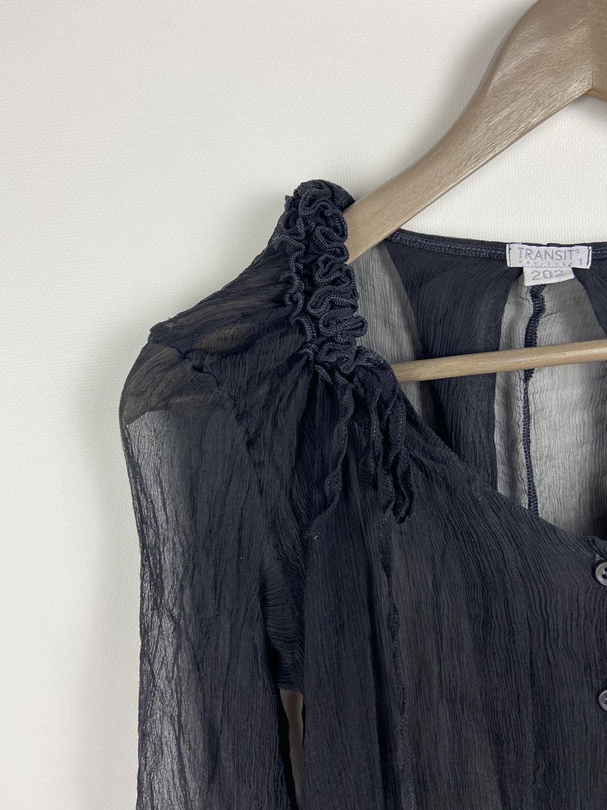 Transit × Vintage Vintage Transit Par Such Avant-Garde Silk Transparent Dress Size S / US 4 / IT 40 - 5 Thumbnail