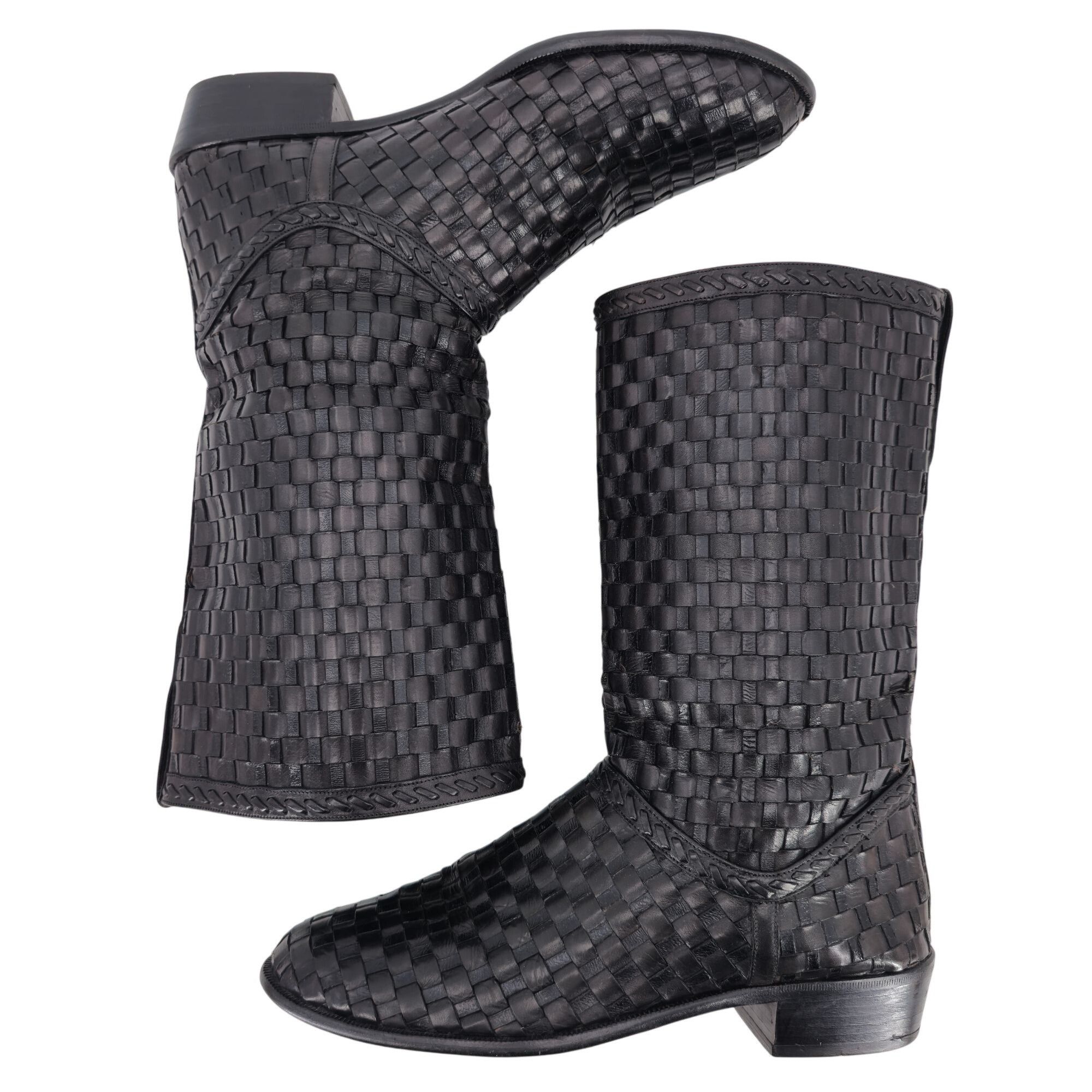 Bally Vintage Bally Italy Full Hand Woven Calfskin Boots Mens 8.5 Size US 8.5 / EU 41-42 - 3 Thumbnail