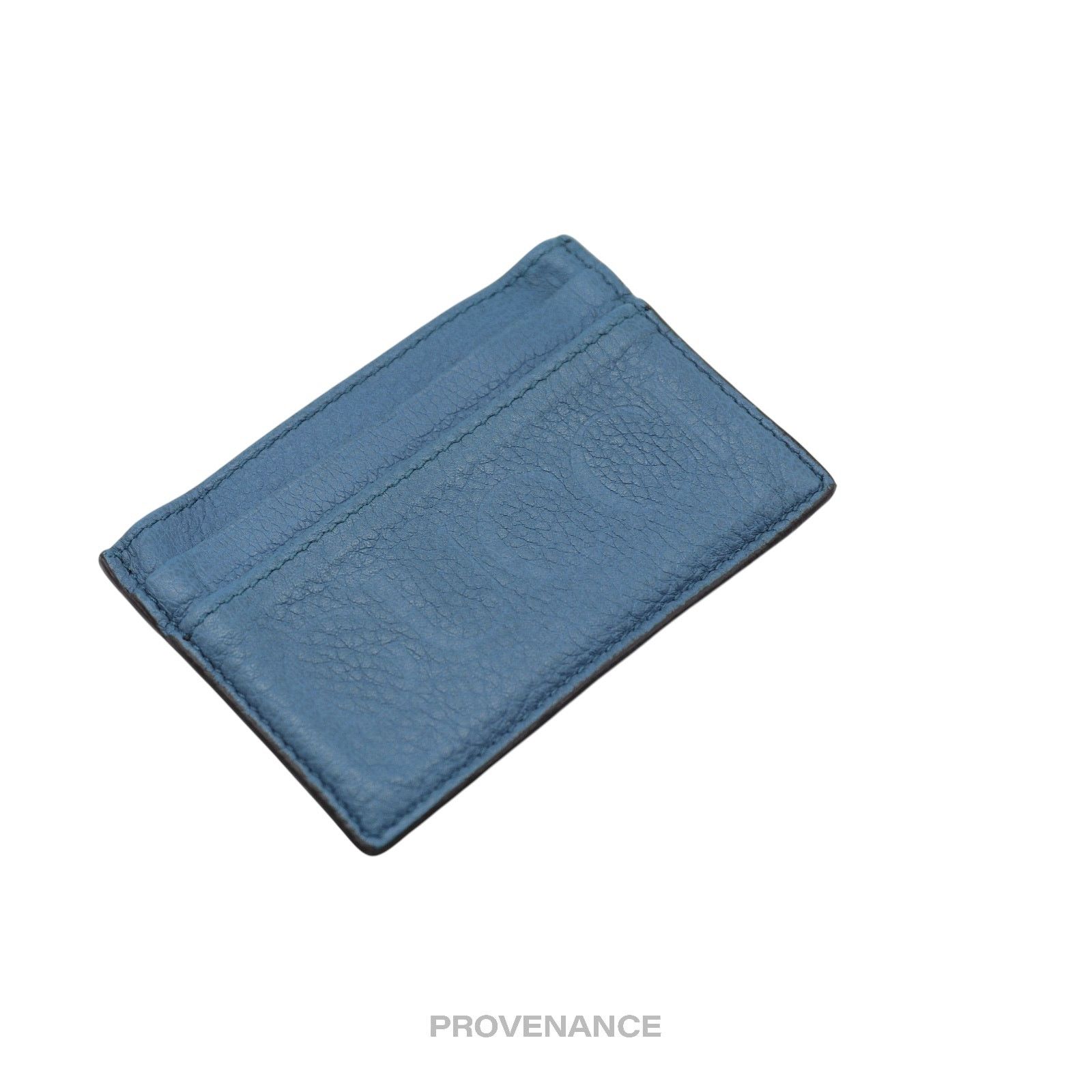 Gucci 🔴 Gucci Large Logo Card Holder Wallet - Powder Blue Leather Size ONE SIZE - 4 Thumbnail