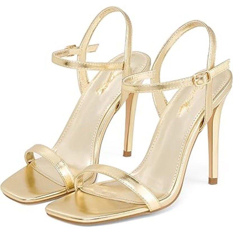 Other Elisabet Tang 7.5 Gold High Heel Open Toe Sandals Size US 7.5 / IT 37.5 - 1 Thumbnail
