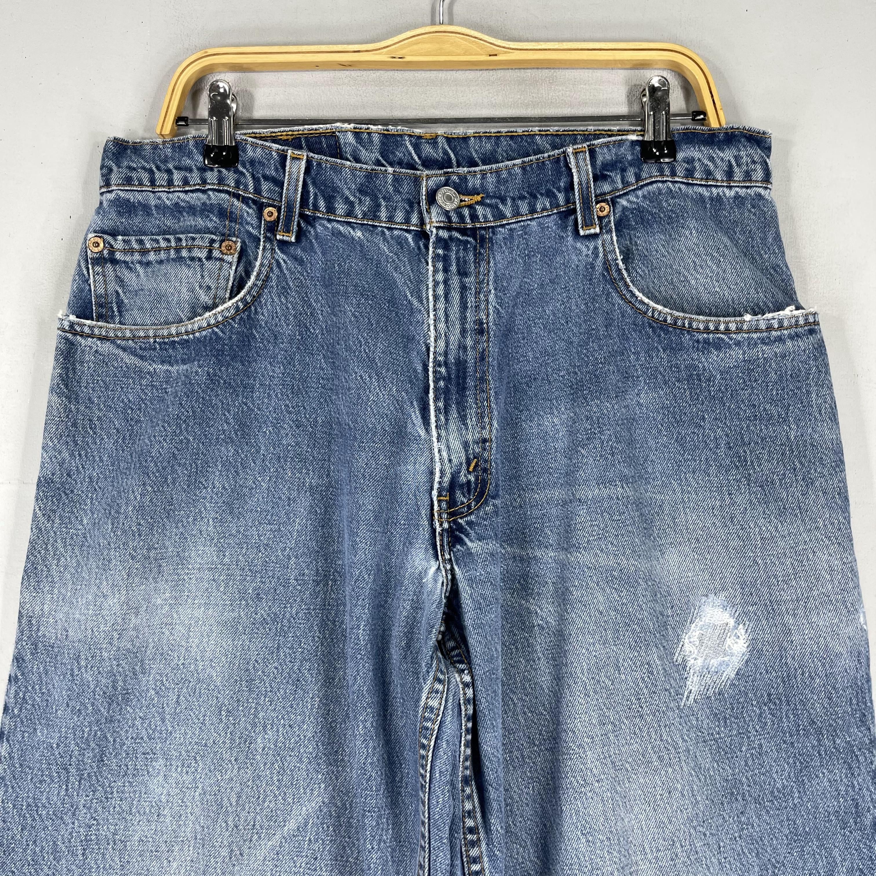 Levi's × Vintage Size 33 Vintage Levis 570 Distressed Reinforced Jeans Size US 33 - 2 Thumbnail