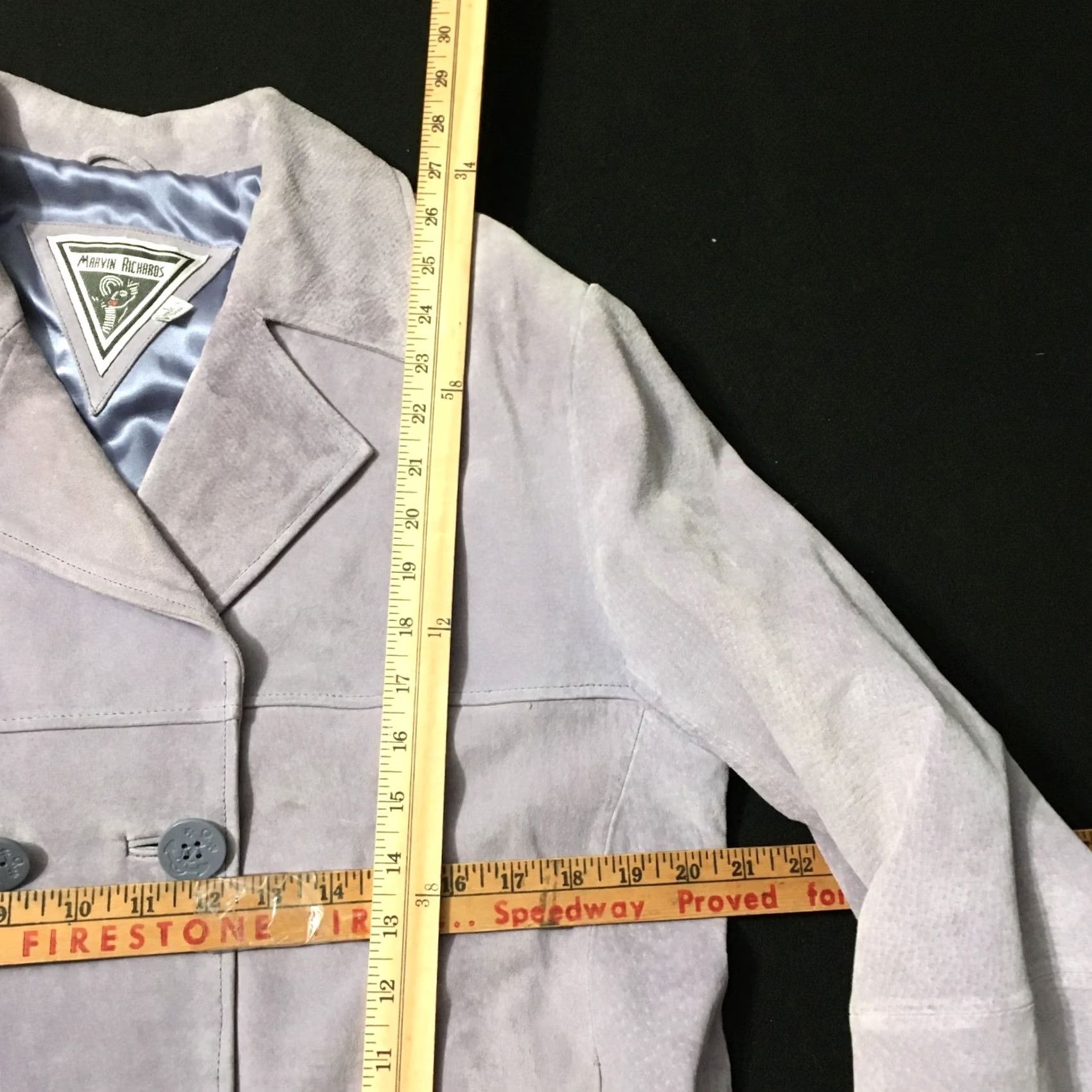 Vintage VINTAGE Marvin Richards Suede Jacket Western Boho Lavender Purple Fringe Pockets Button Long Sleeve Short Jacket Womens L Size L / US 10 / IT 46 - 6 Thumbnail