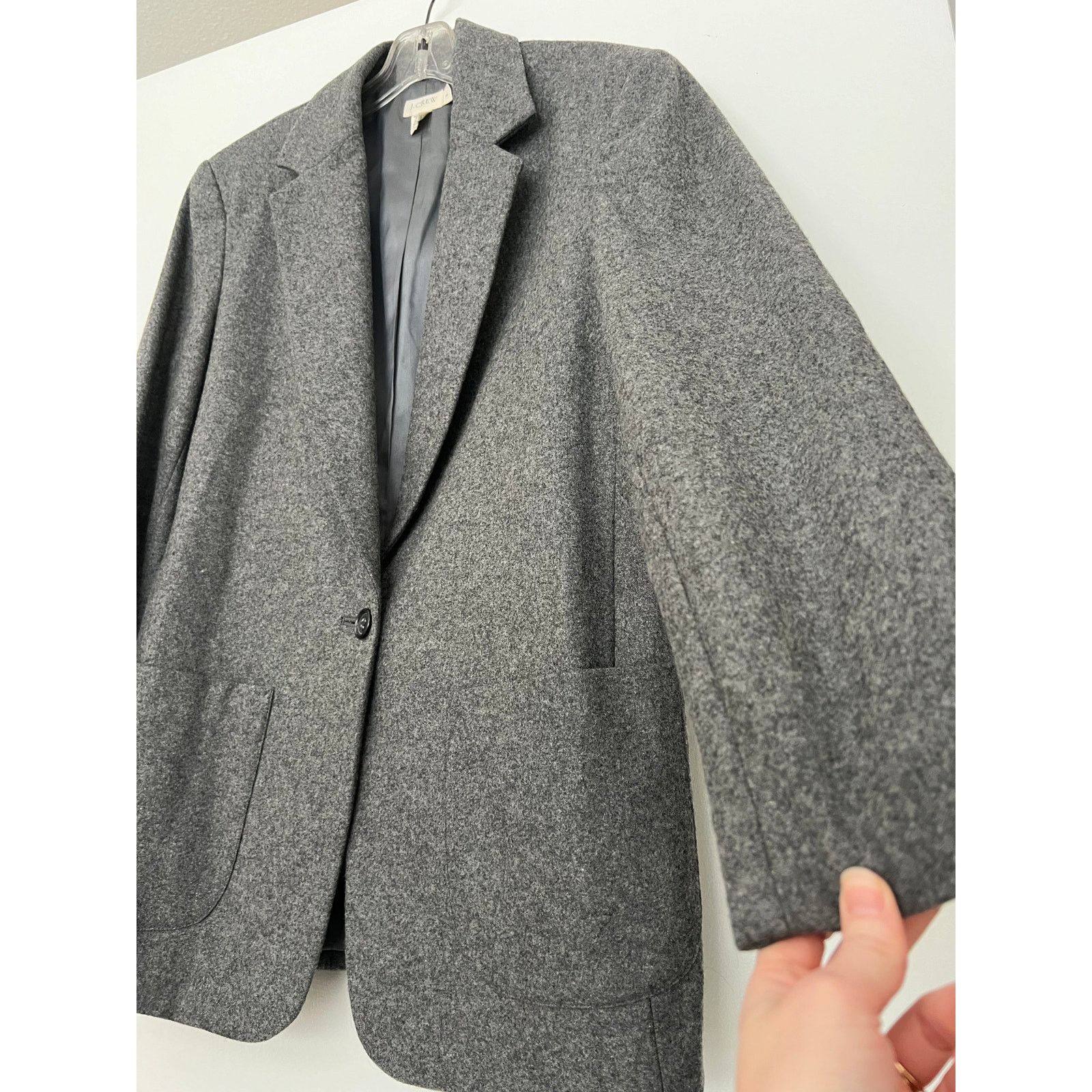 J.Crew J. Crew Gray Wool Oversize Blazer Sz 8 Size M / US 6-8 / IT 42-44 - 4 Thumbnail