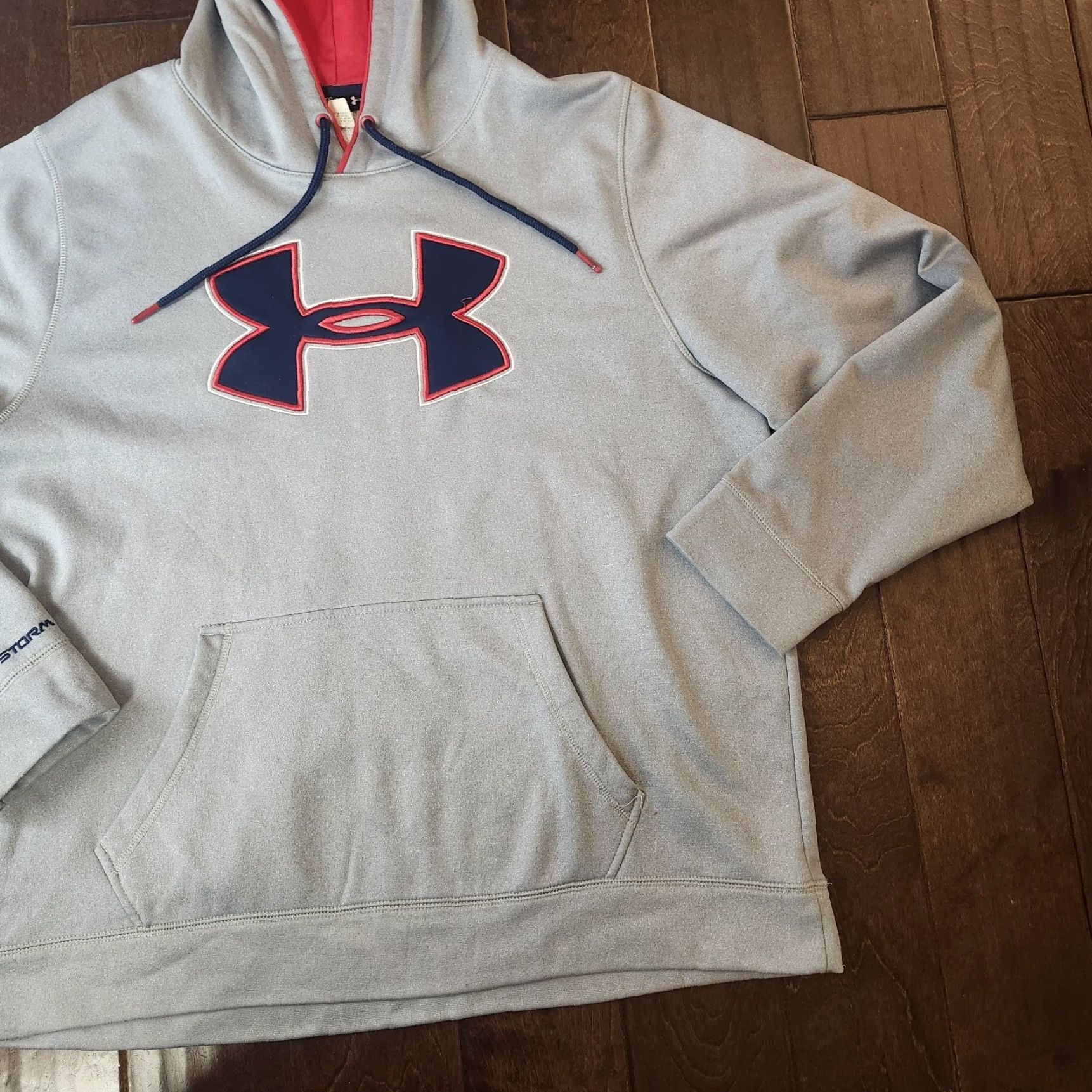 Under Armour Under Armour Storm Hoodie Mens XL Gray Pullover Fleece Pockets Hooded Size US XL / EU 56 / 4 - 5 Thumbnail