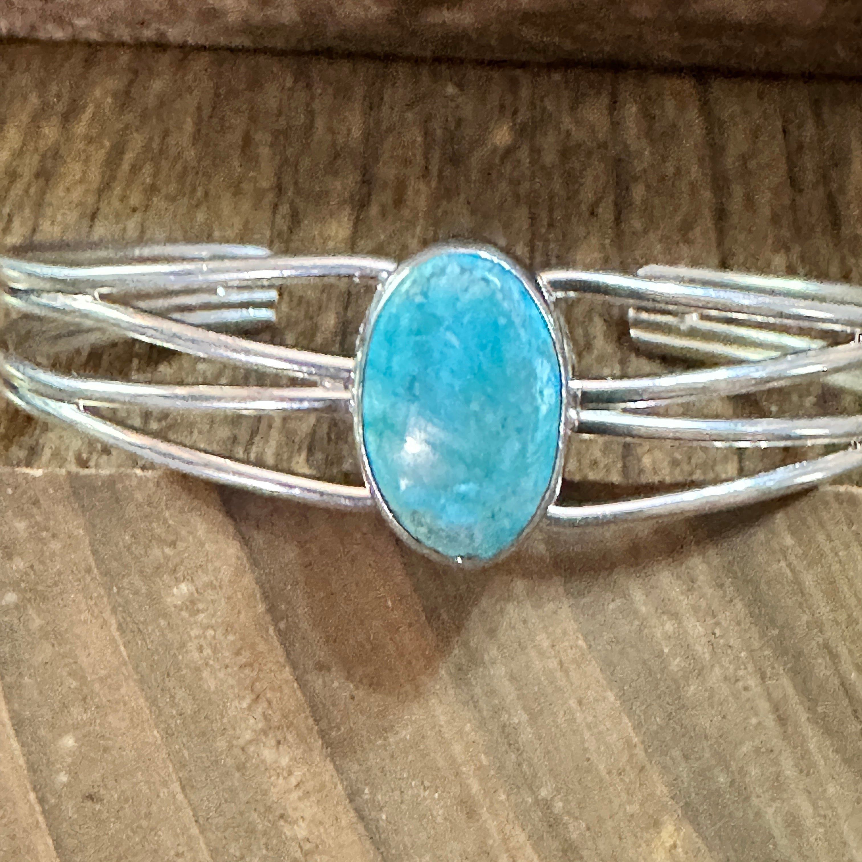 Other Navajo Turquoise Spiny Sterling Silver Bracelet Loop Cuff St Size ONE SIZE - 2 Thumbnail