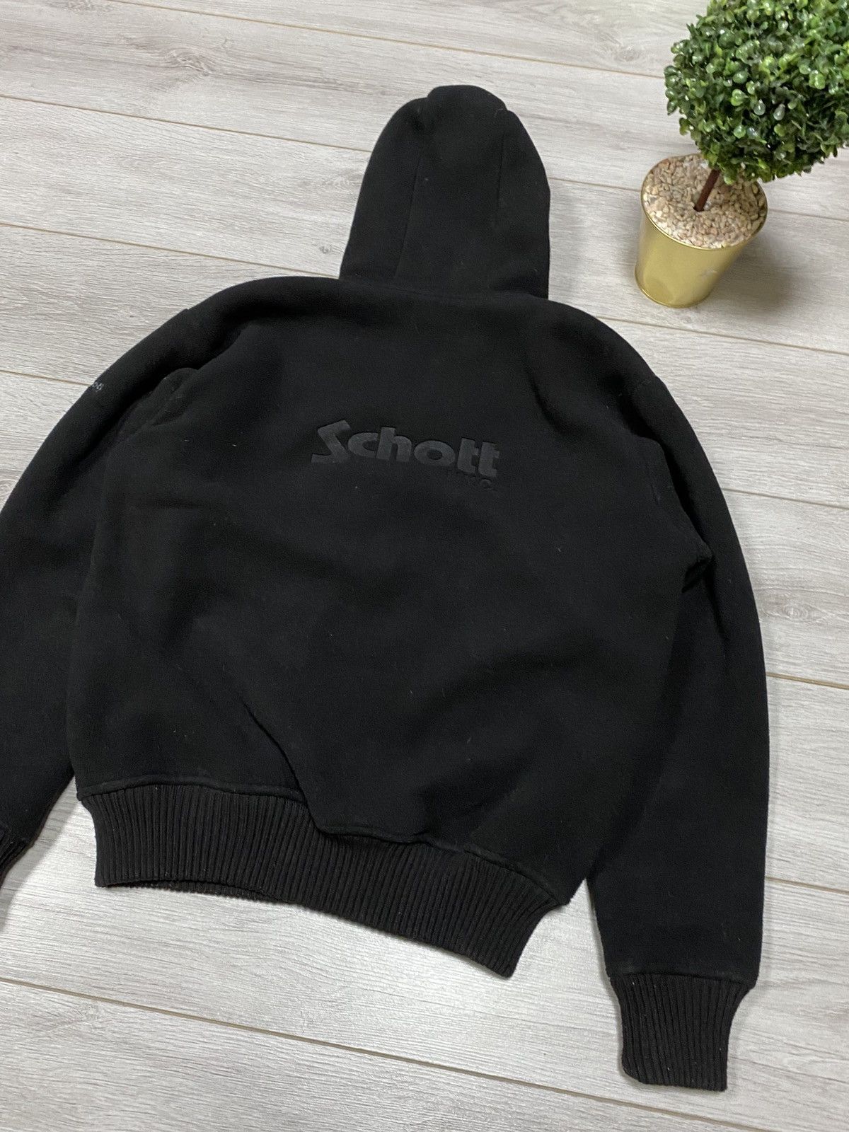 Schott Schott fleece zip big logo vintage hoodie jacket Size US L / EU 52-54 / 3 - 13 Thumbnail