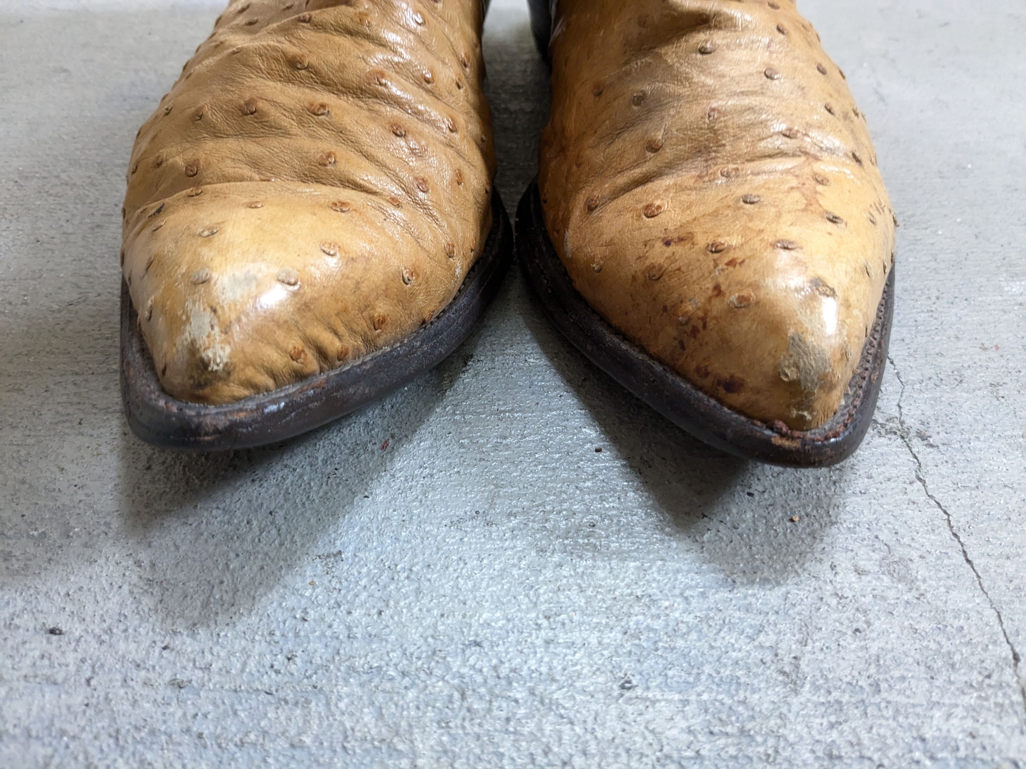 Tony Lama Tony Lama Cowboy Boots Beige 10.5 Wide Leather USA Americana Size US 10.5 / EU 43-44 - 2 Thumbnail