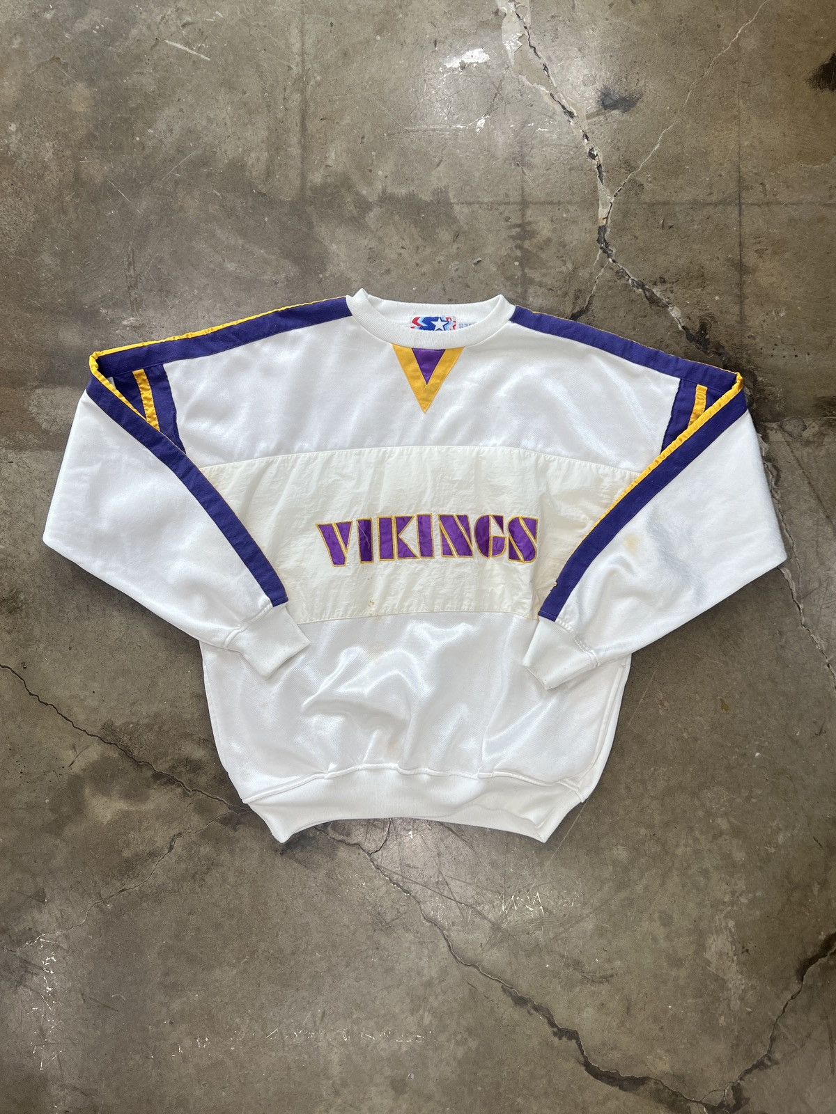 NFL × Vintage Vintage Starter 90s Y2K 2000s NFL Vikings Sweatshirts XL Size US XL / EU 56 / 4 - 2 Thumbnail