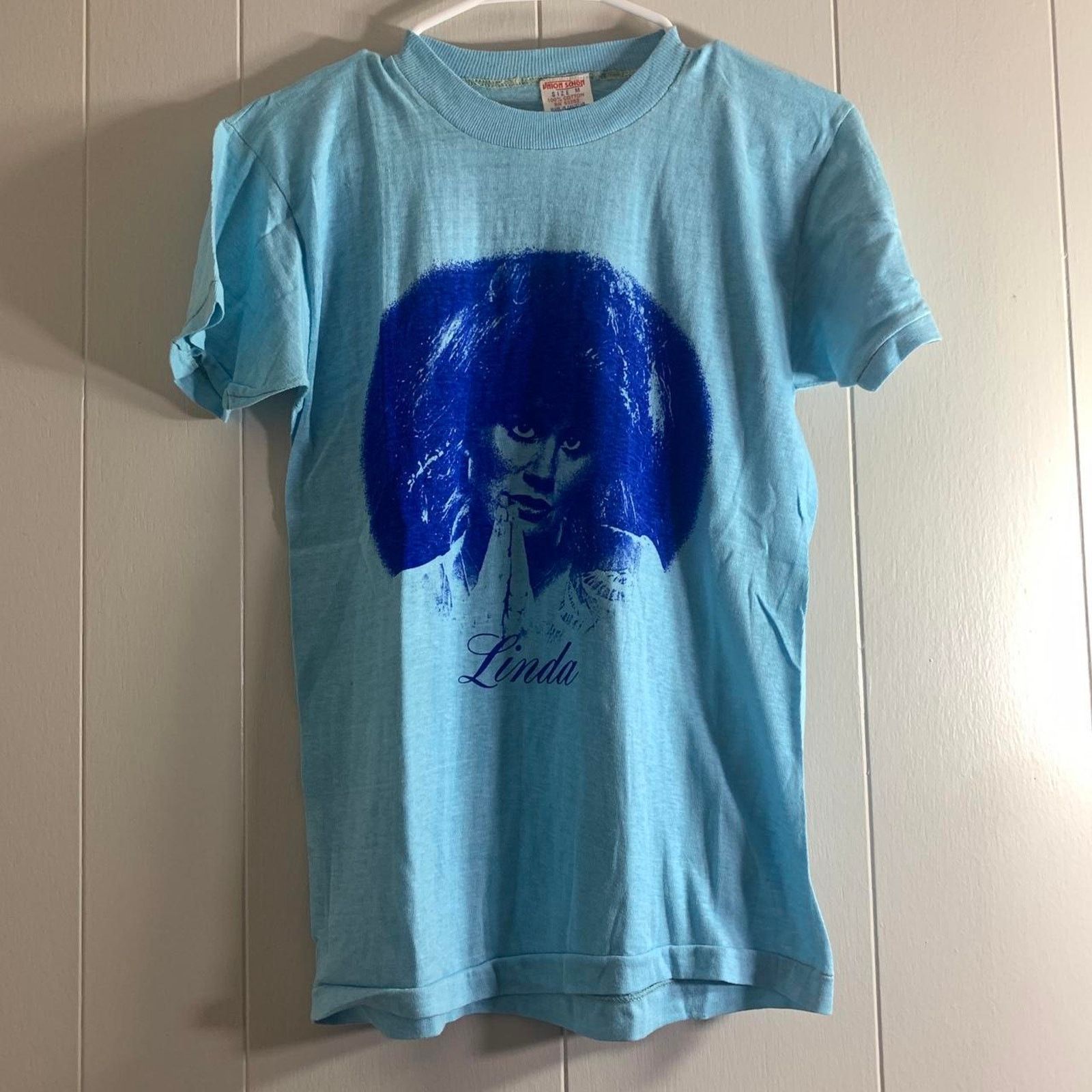 Vintage 80s LINDA RONSTADT single stitch graphic tee shirt MEDIUM Size US M / EU 48-50 / 2 - 2 Thumbnail