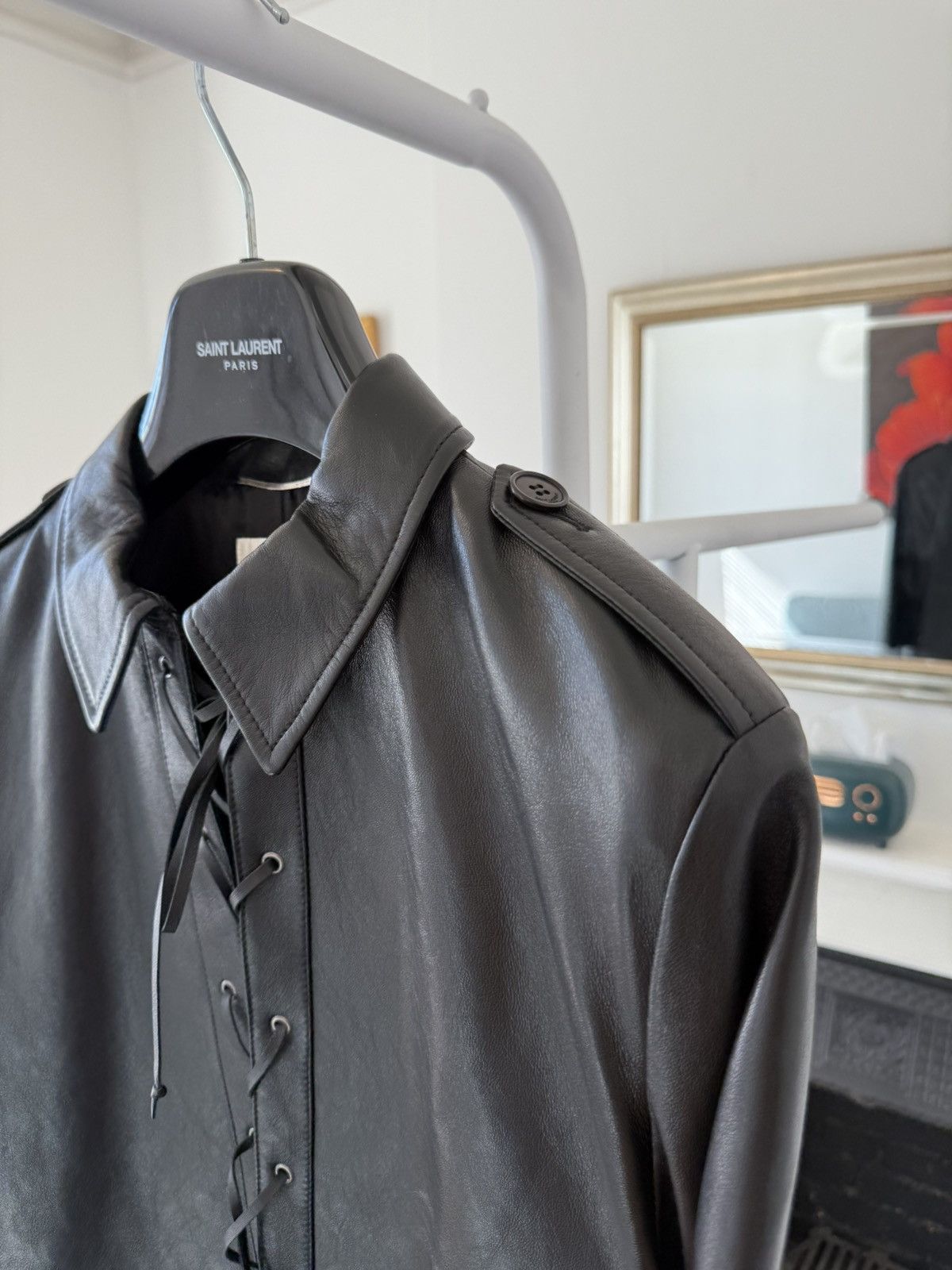 Saint Laurent Paris SS19 Saint Laurent Runway Lamb Leather Jacket Size US M / EU 48-50 / 2 - 9 Thumbnail