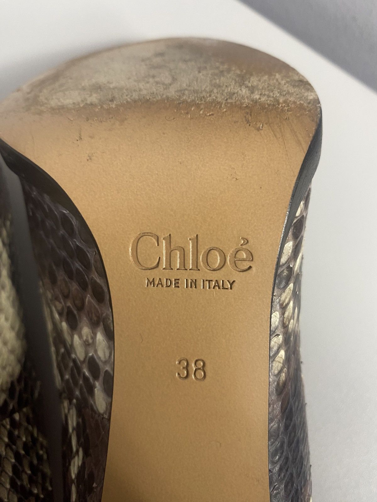 Chloe Chloe Python leather heels 38 woman Size US 8 / IT 38 - 8 Thumbnail