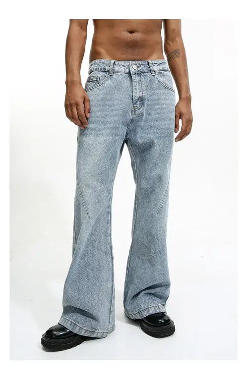 VIBE washed faded yuppie dance bootcut flared jeans Size US 32 / EU 48 - 1 Thumbnail