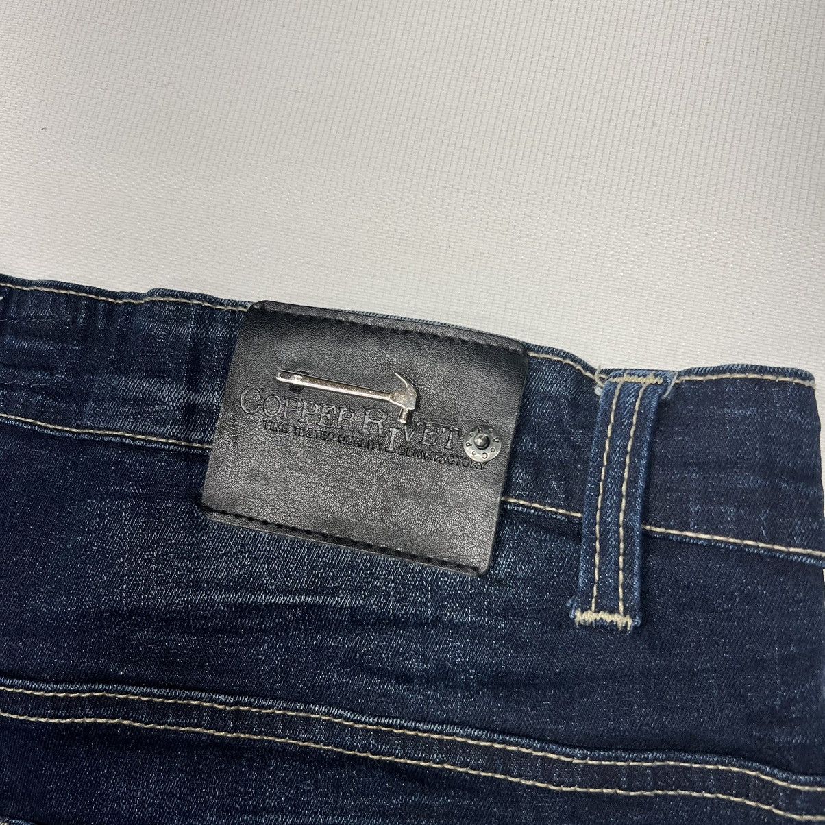 Vintage Copper Rivet Jeans Blue Denim Straight Y2K Hip Hop Baggy Size US 38 / EU 54 - 10 Thumbnail