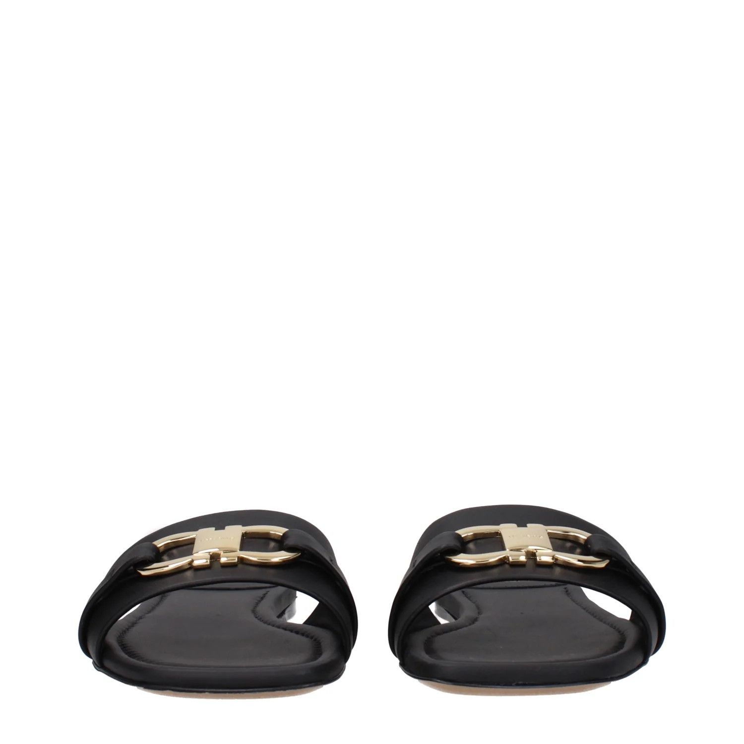 Salvatore Ferragamo ob1o1e1224 Leather Slippers in Black Size US 5.5 / IT 35.5 - 3 Thumbnail