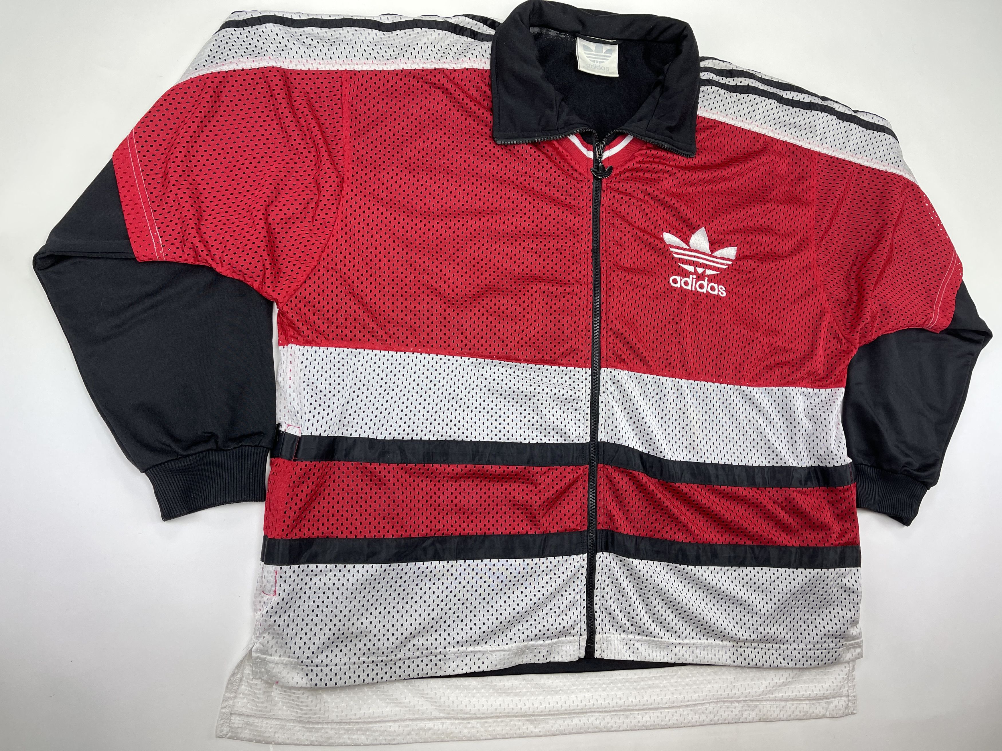 Adidas × Vintage ADIDAS jacket, vintage track top 90s hip hop Run DMC size L Size US L / EU 52-54 / 3 - 13 Thumbnail