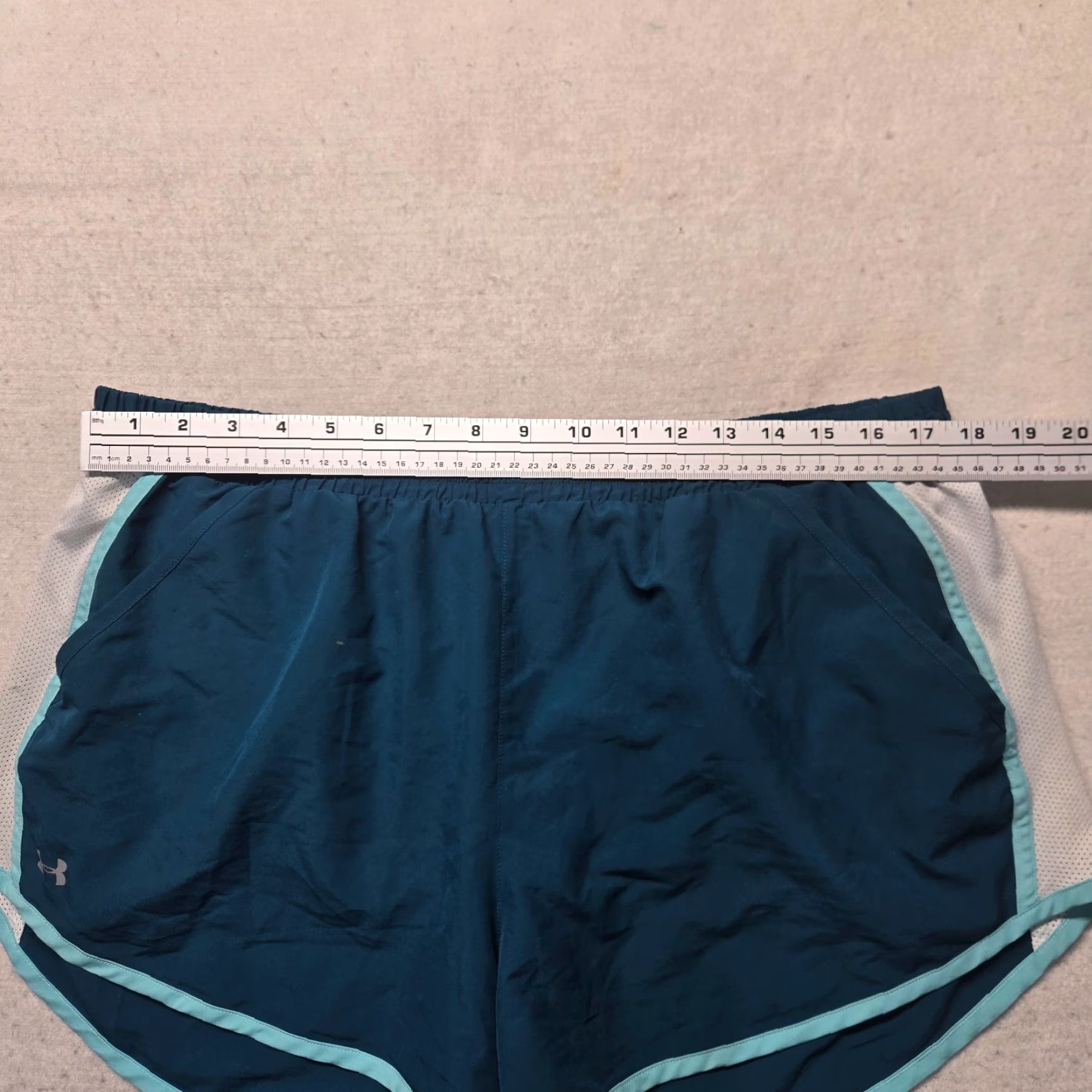 Under Armour Under Armour Heatgear Shorts Drawstring Blue White Women's XL Extra Large Adult Pant Size 40" / US 18 - 3 Thumbnail