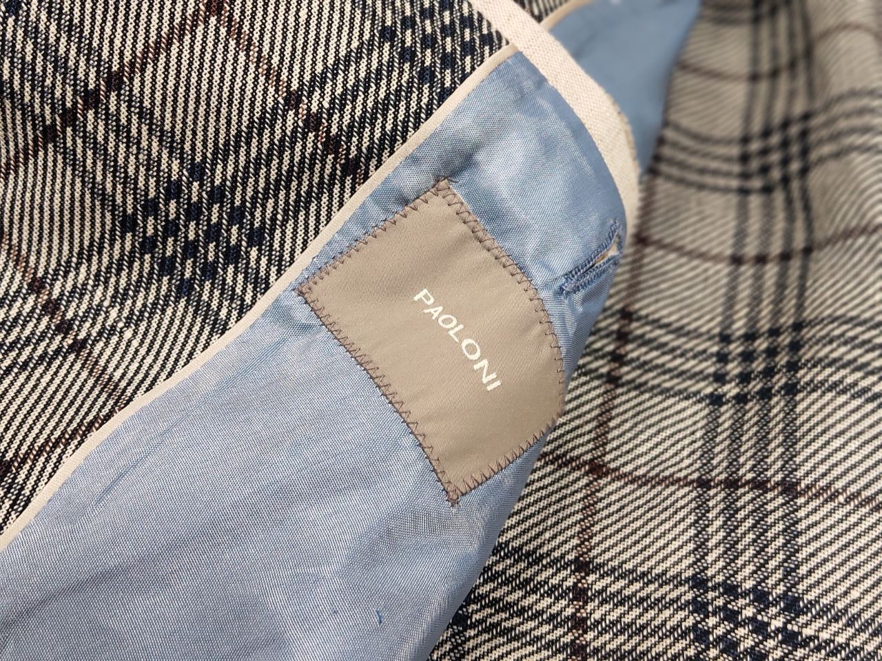 Paoloni Paoloni Italy Design classic light checked Blazer jacket Size US M / EU 48-50 / 2 - 15 Thumbnail