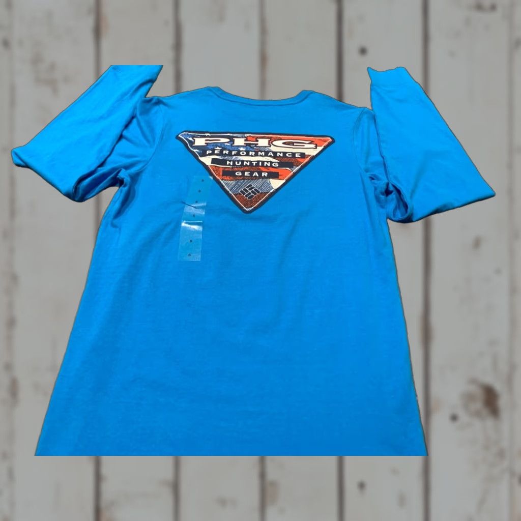 Triangl Columbia Fishing T-Shirt Mens Small Blue Short Sleeve Crew Logo Size US S / EU 44-46 / 1 - 1 Thumbnail
