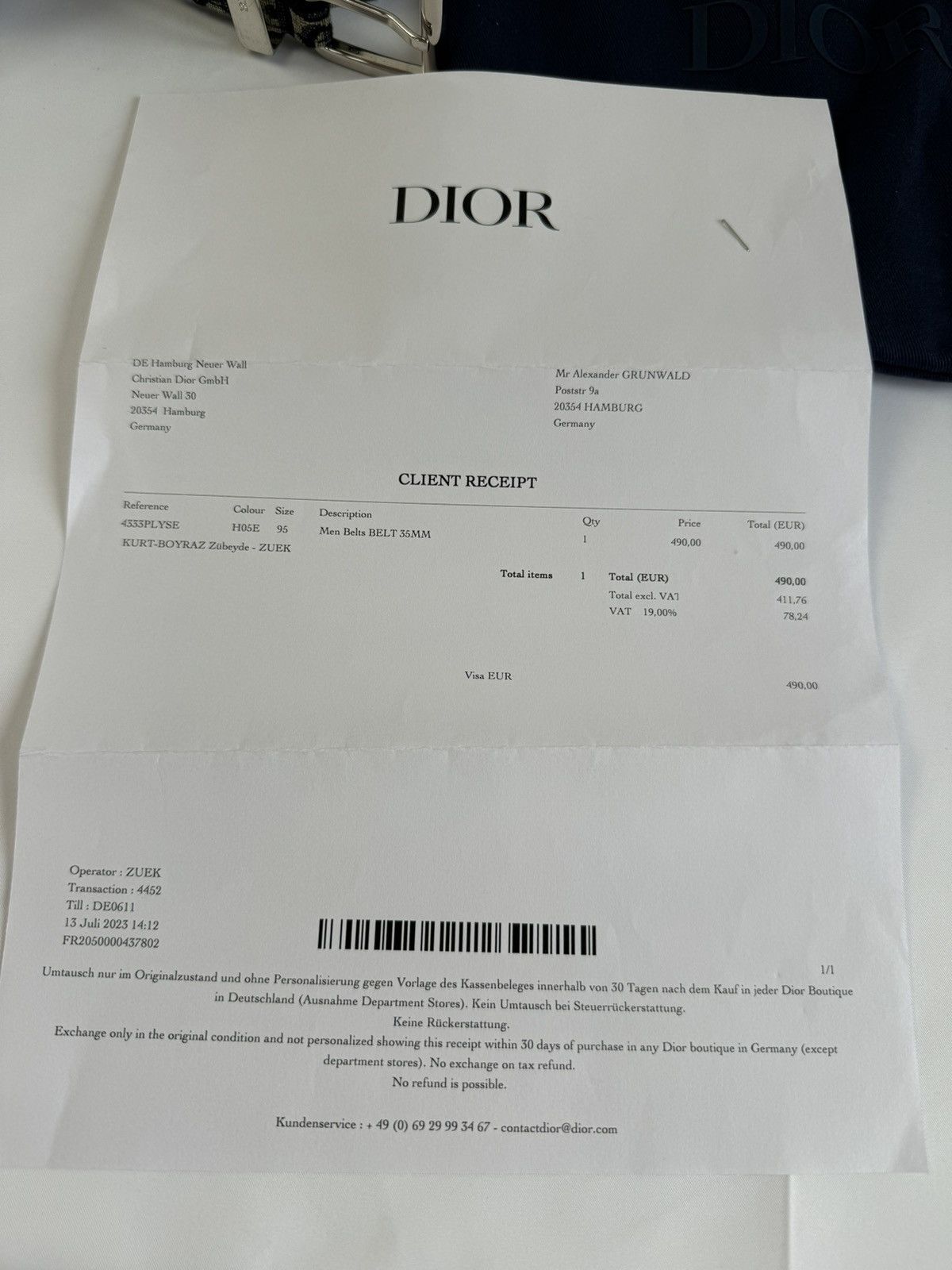 Dior Dior oblique belt Size ONE SIZE - 9 Thumbnail